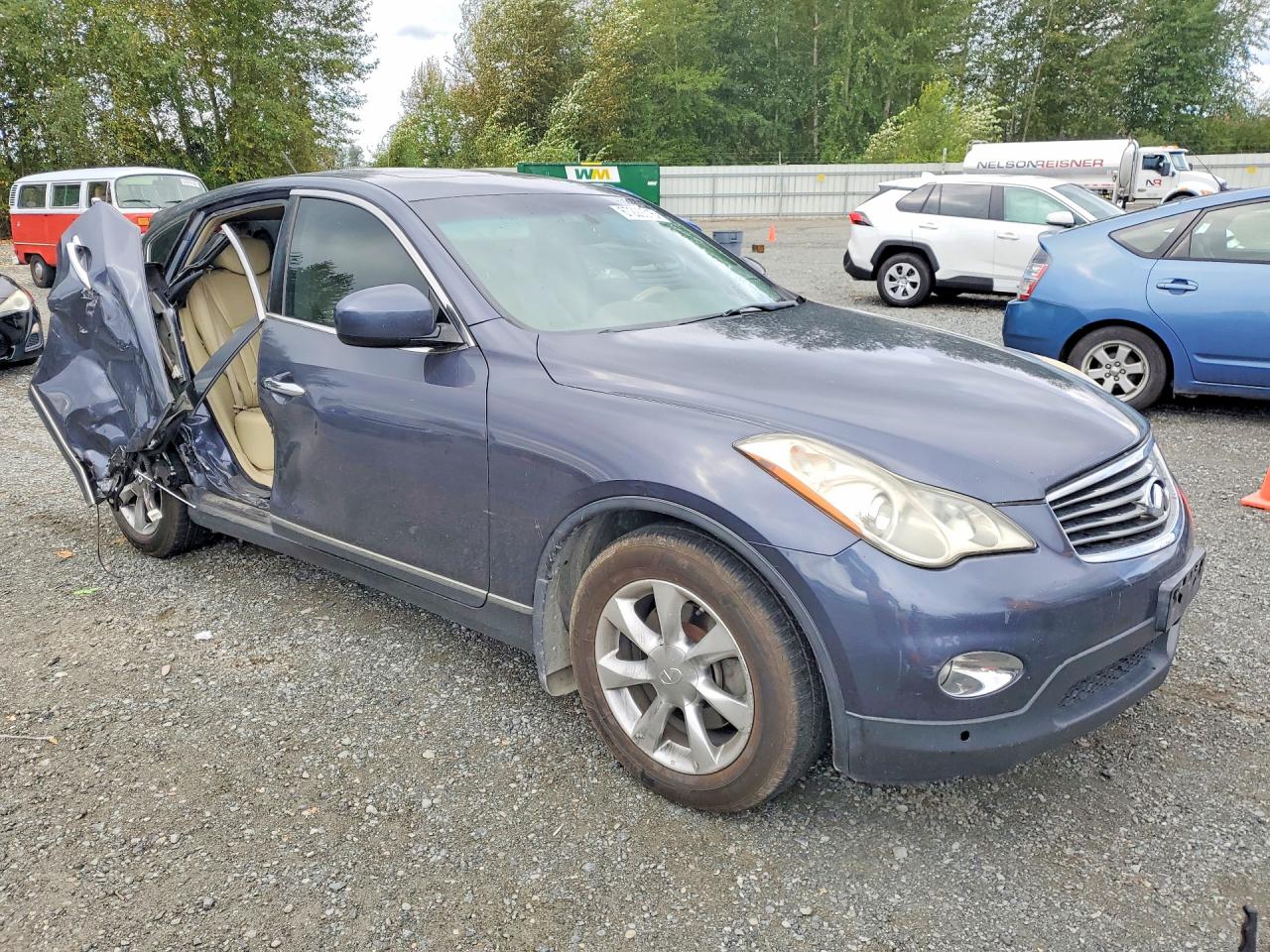 2008 Infiniti Ex35 Base Blue vin: JNKAJ09FX8M354734