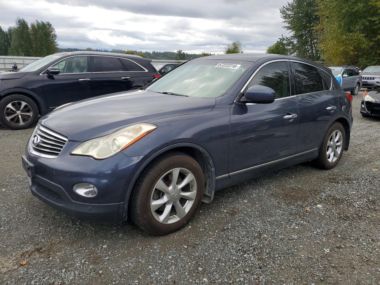 2008 Infiniti Ex35 Base Blue vin: JNKAJ09FX8M354734