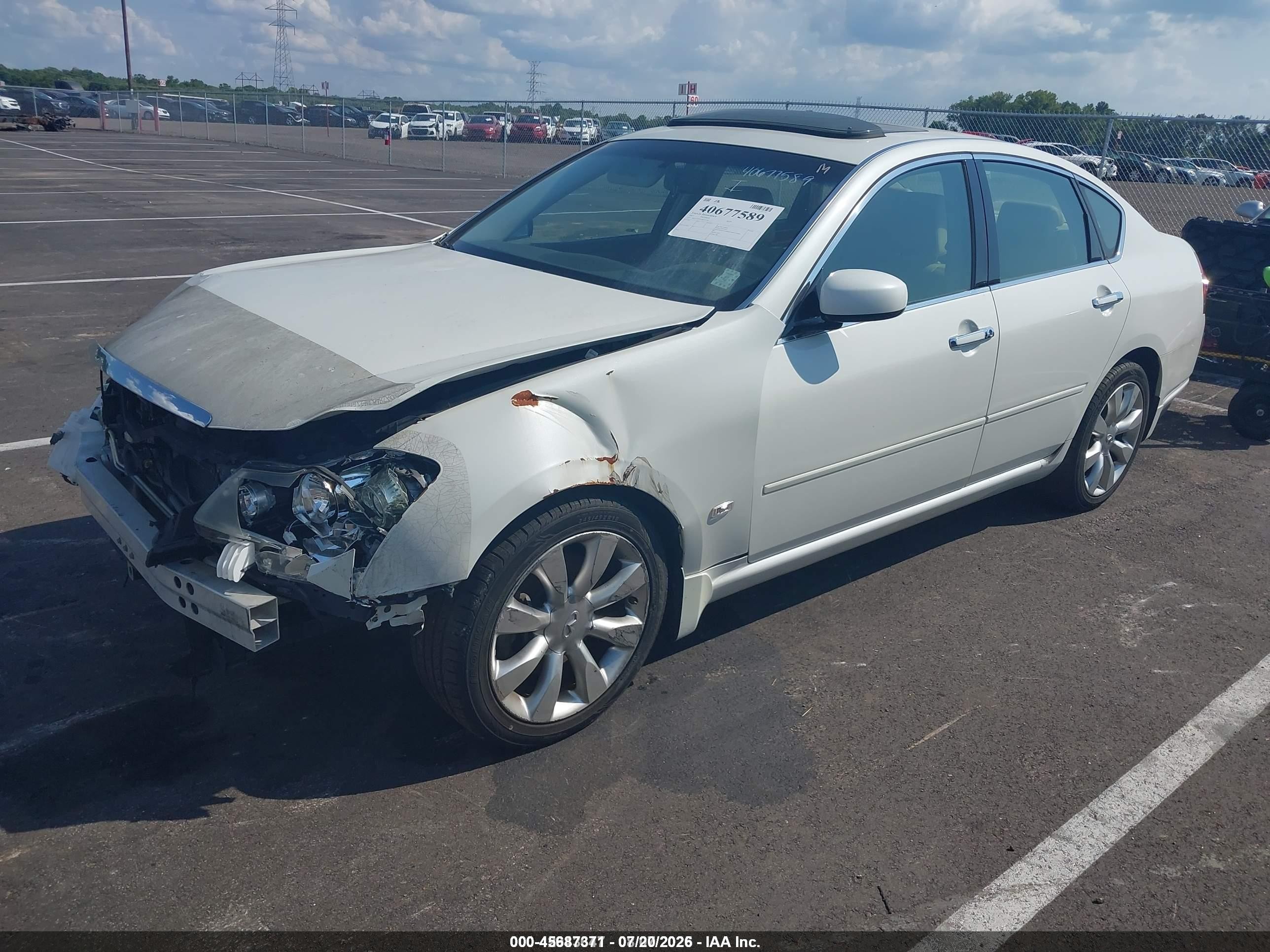 2007 Infiniti M35   White vin: JNKAY01E97M311743
