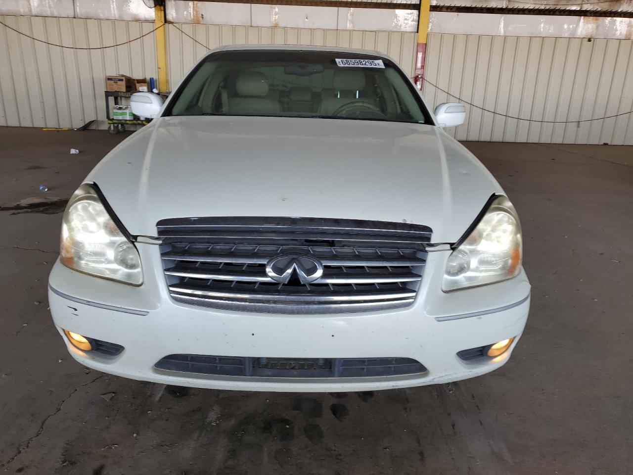 2005 Infiniti Q45 White vin: JNKBF01A35M100140