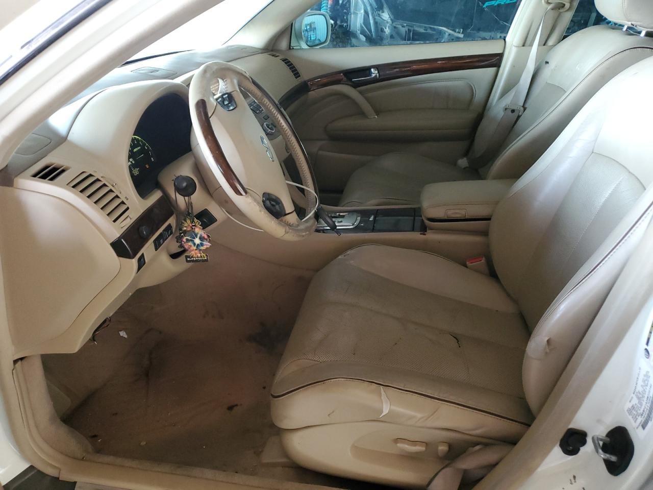 2005 Infiniti Q45 White vin: JNKBF01A35M100140