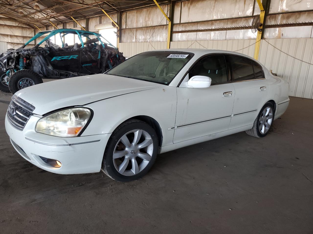 2005 Infiniti Q45 White vin: JNKBF01A35M100140