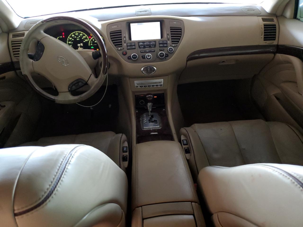 2005 Infiniti Q45 White vin: JNKBF01A35M100140