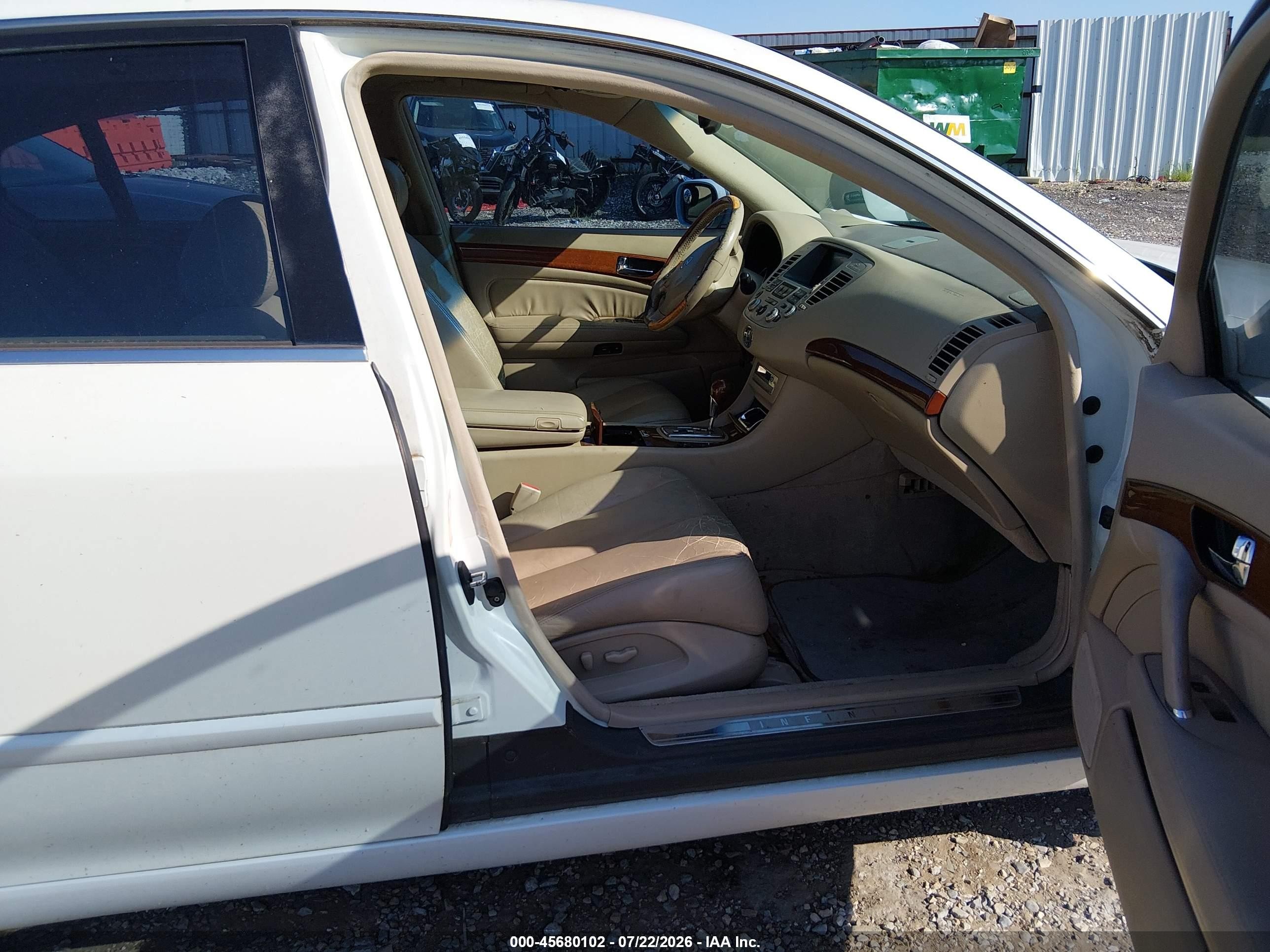 2002 Infiniti Q45 Luxury White vin: JNKBF01A42M000883