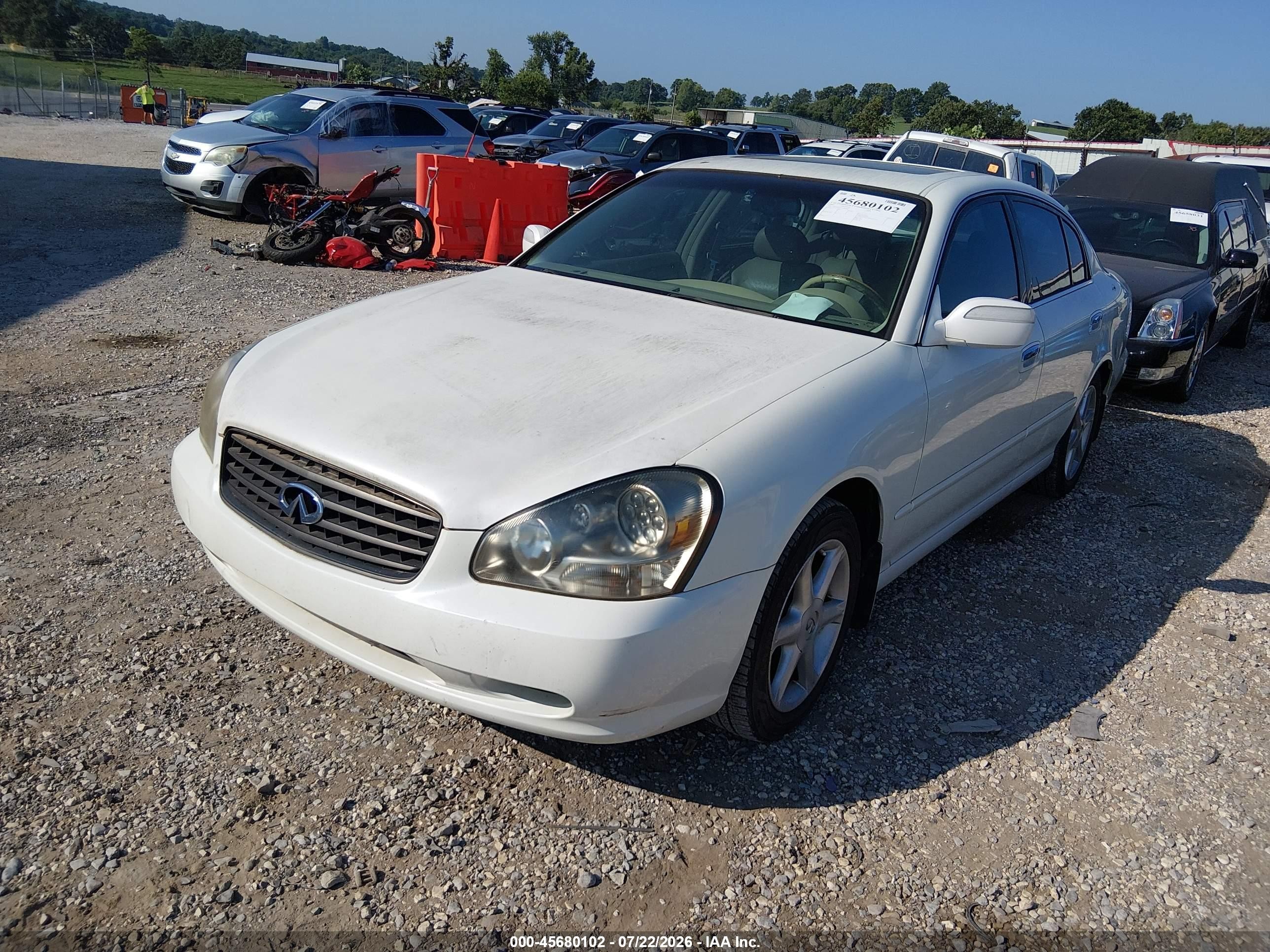2002 Infiniti Q45 Luxury White vin: JNKBF01A42M000883