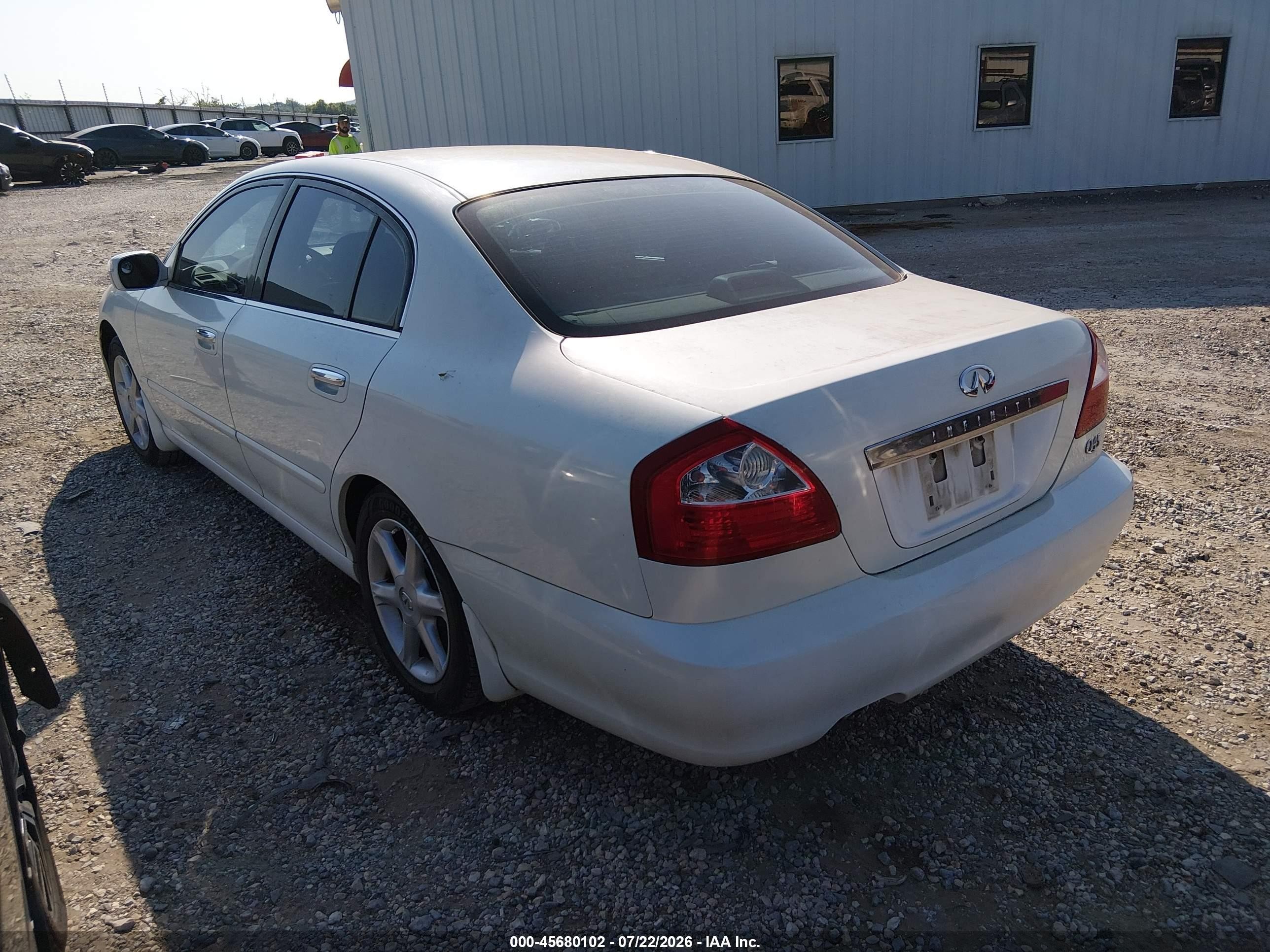 2002 Infiniti Q45 Luxury White vin: JNKBF01A42M000883