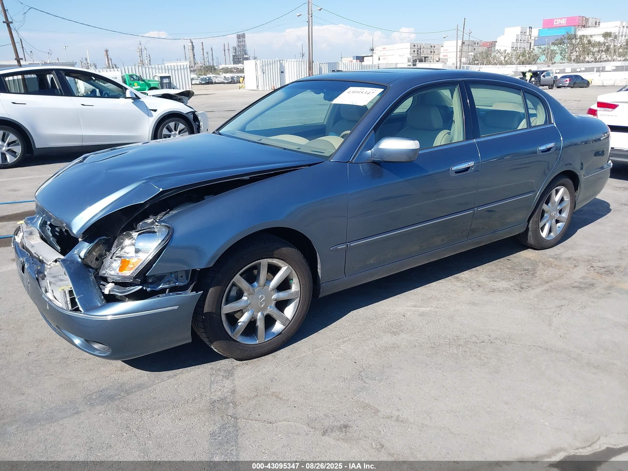 2005 Infiniti Q45   Blue vin: JNKBF01A45M101359