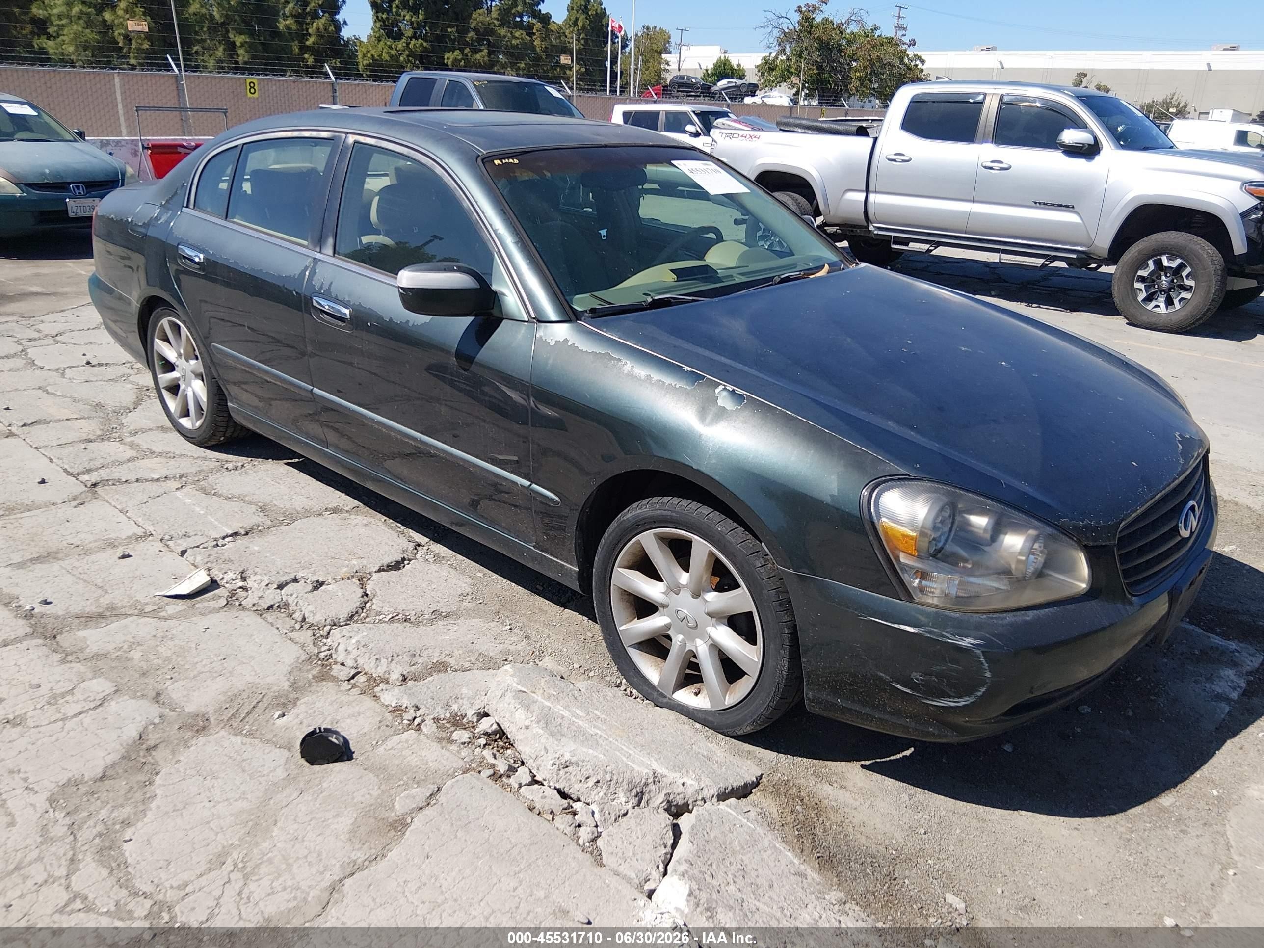 2002 Infiniti Q45 Luxury Green vin: JNKBF01A72M007066