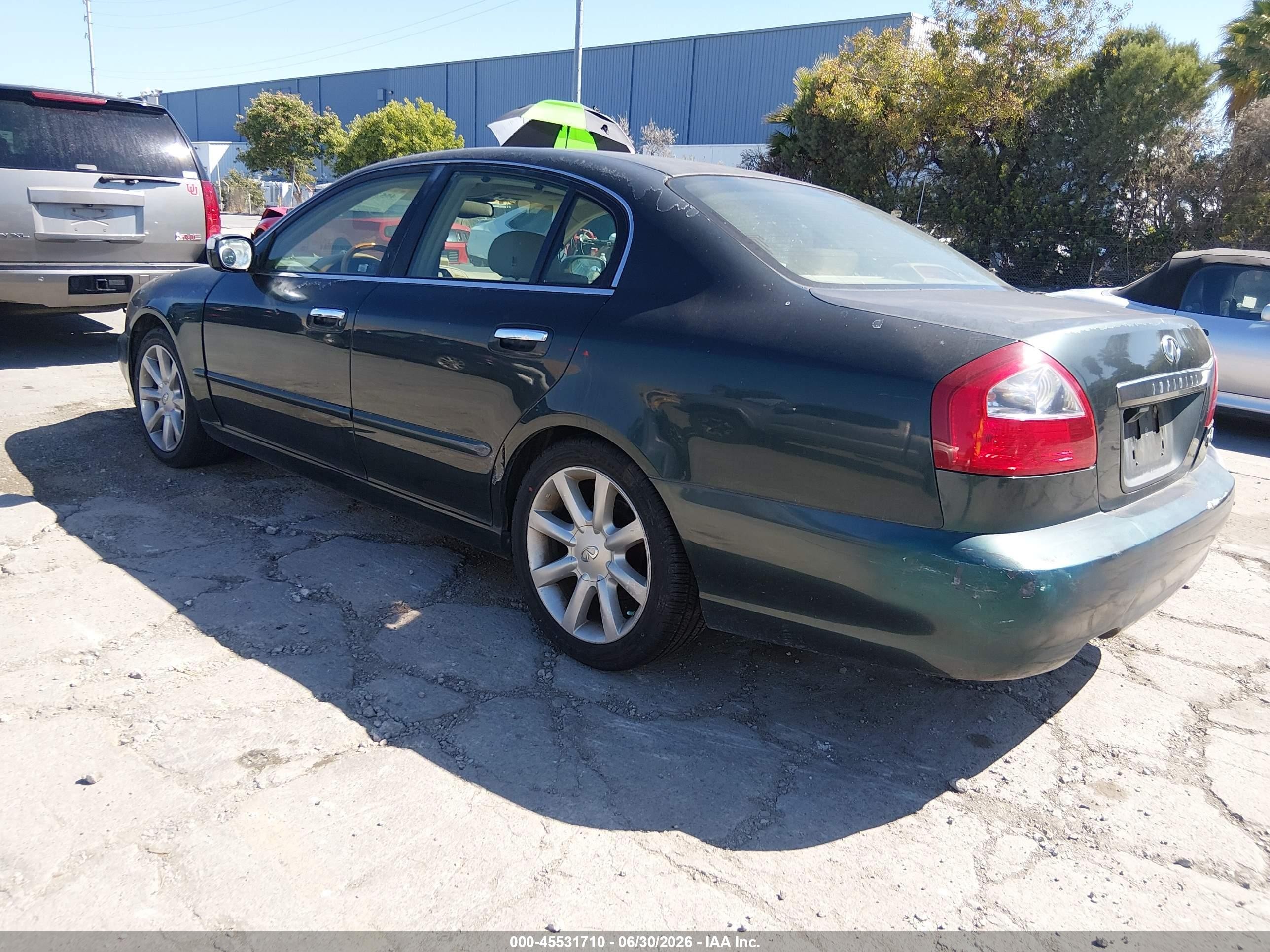 2002 Infiniti Q45 Luxury Green vin: JNKBF01A72M007066