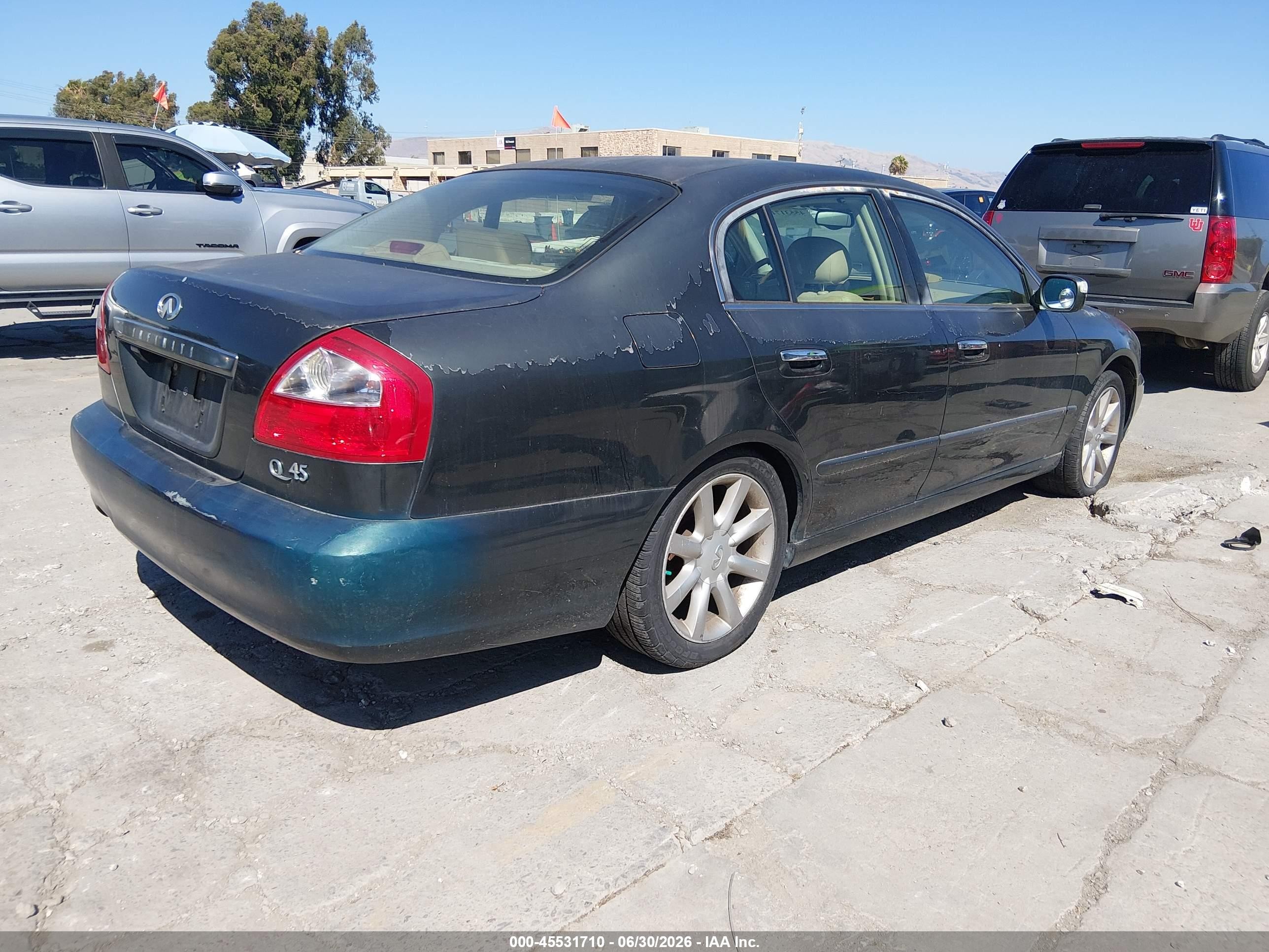 2002 Infiniti Q45 Luxury Green vin: JNKBF01A72M007066