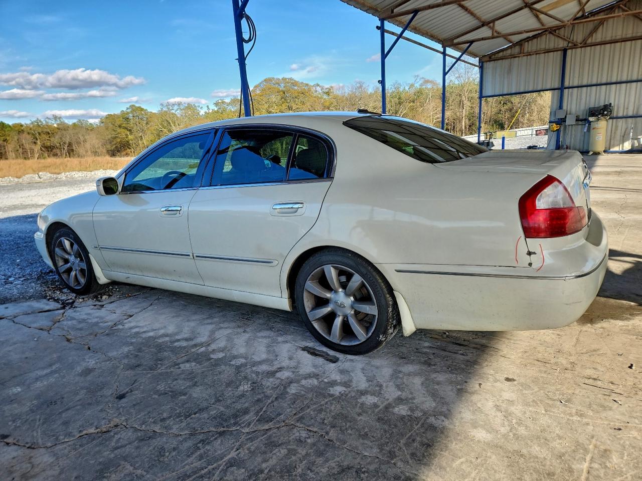 2005 Infiniti Q45 White vin: JNKBF01A75M100495