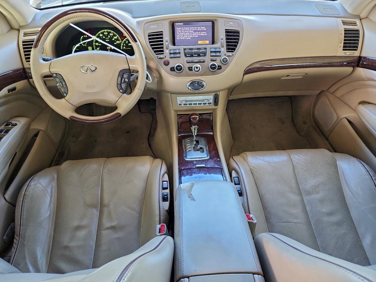 2005 Infiniti Q45 White vin: JNKBF01A75M100495