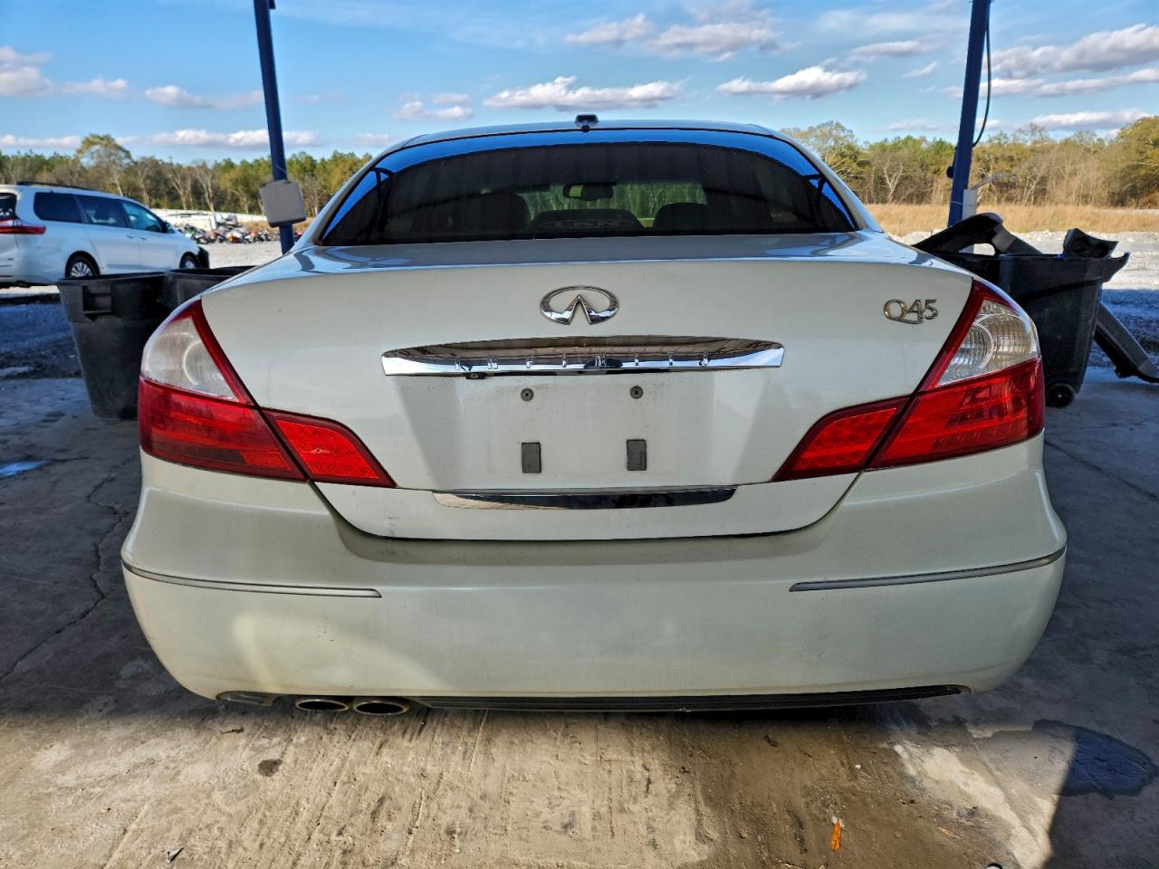 2005 Infiniti Q45 White vin: JNKBF01A75M100495