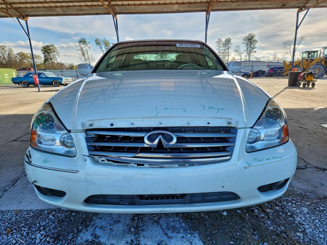 2005 Infiniti Q45 White vin: JNKBF01A75M100495