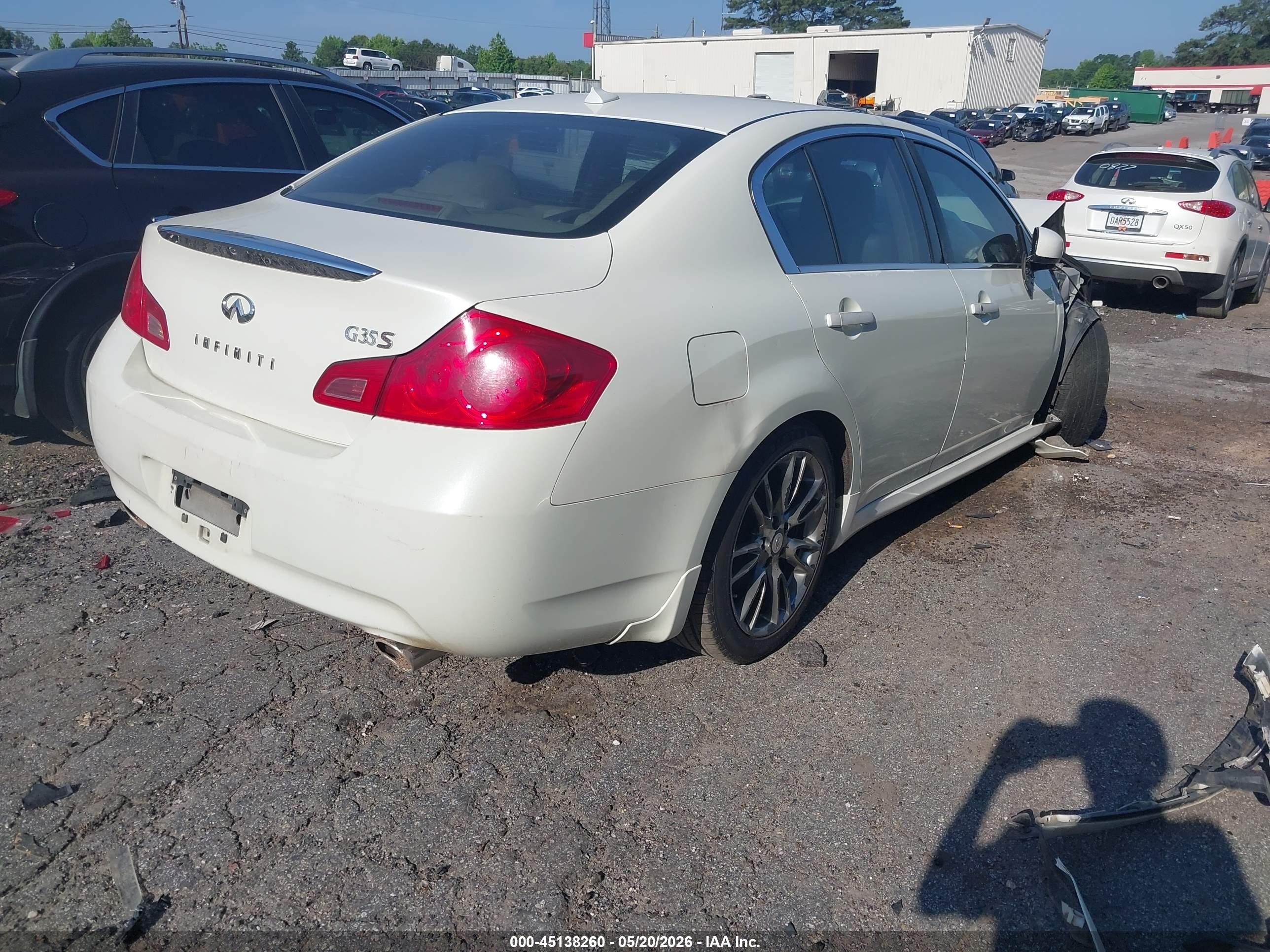 2008 Infiniti G35 Journey White vin: JNKBV61E08M207191