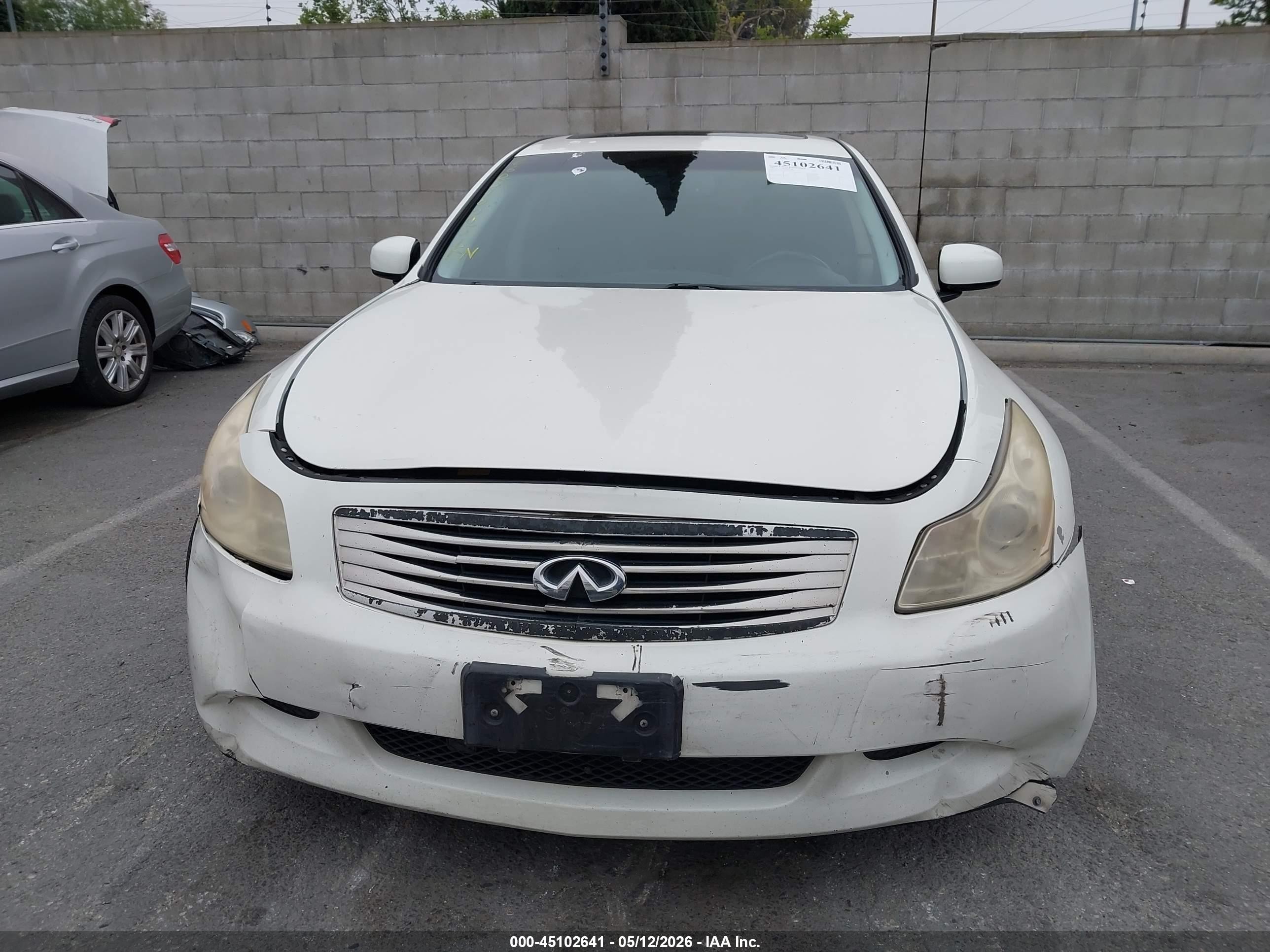 2007 Infiniti G35 Sport White vin: JNKBV61E17M722778