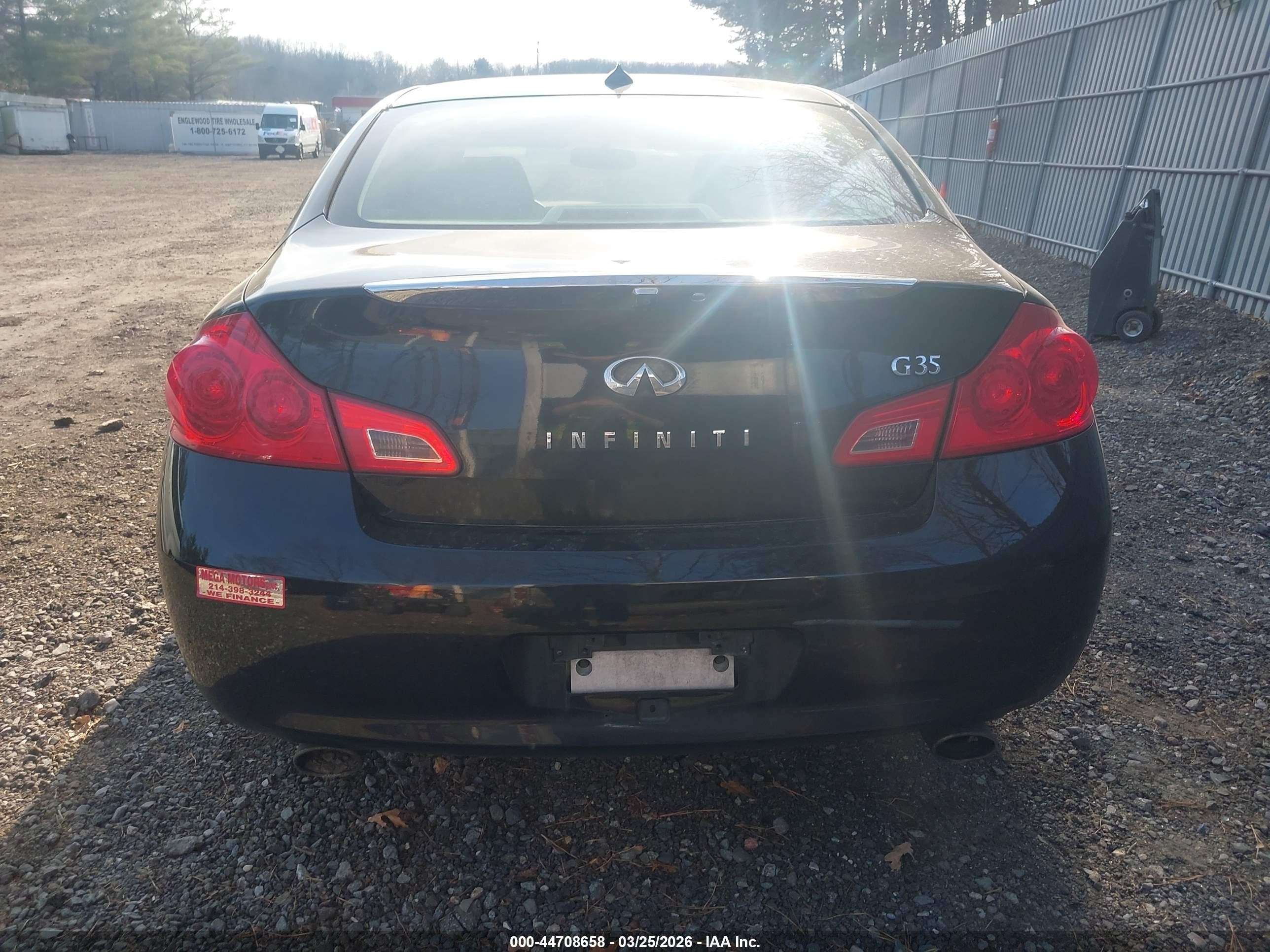 2008 Infiniti G35 Journey Black vin: JNKBV61E18M227739