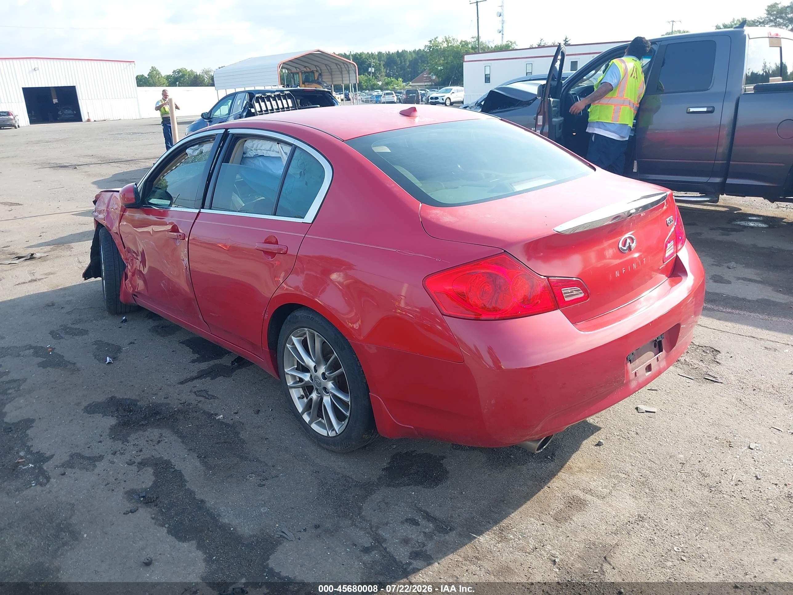 2007 Infiniti G35 Journey Red vin: JNKBV61E27M714124