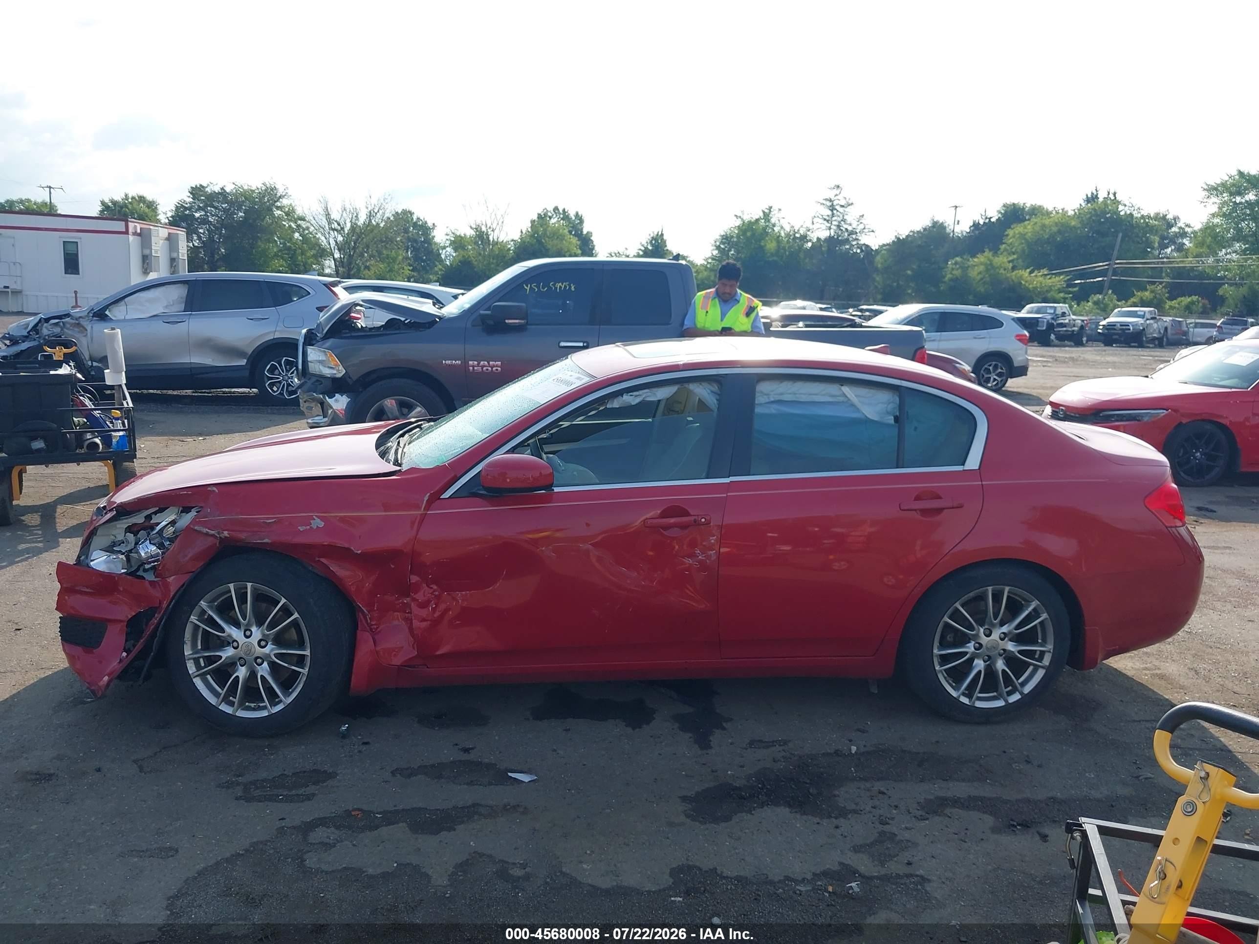 2007 Infiniti G35 Journey Red vin: JNKBV61E27M714124