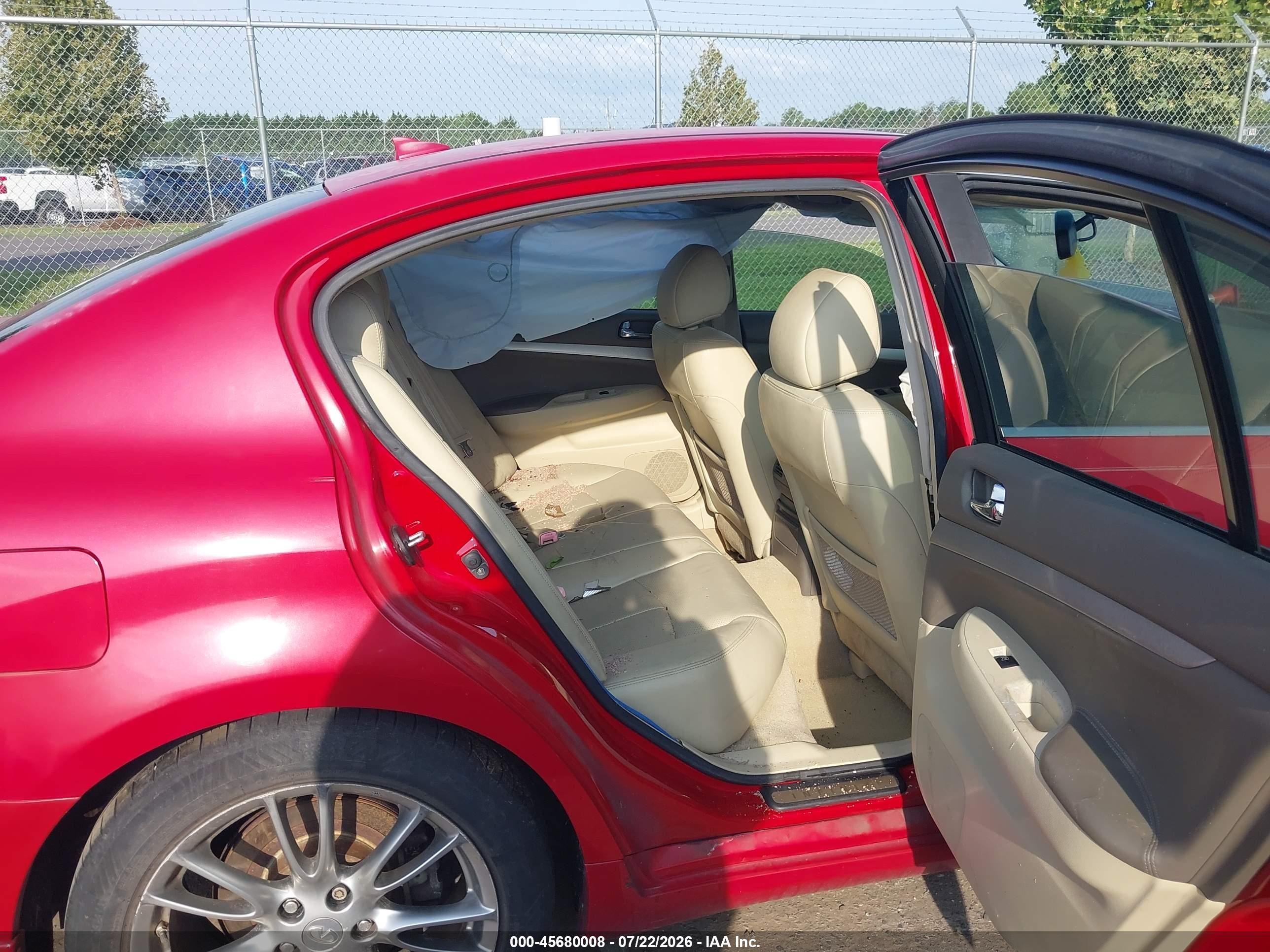 2007 Infiniti G35 Journey Red vin: JNKBV61E27M714124