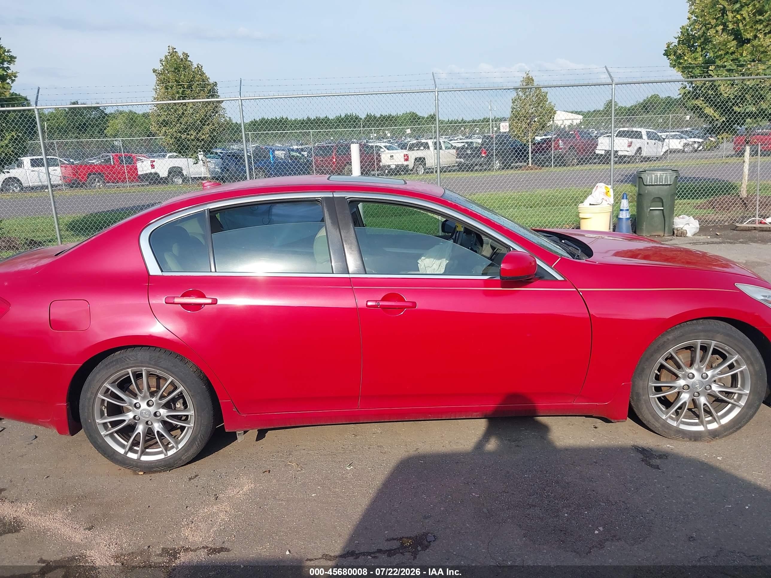2007 Infiniti G35 Journey Red vin: JNKBV61E27M714124