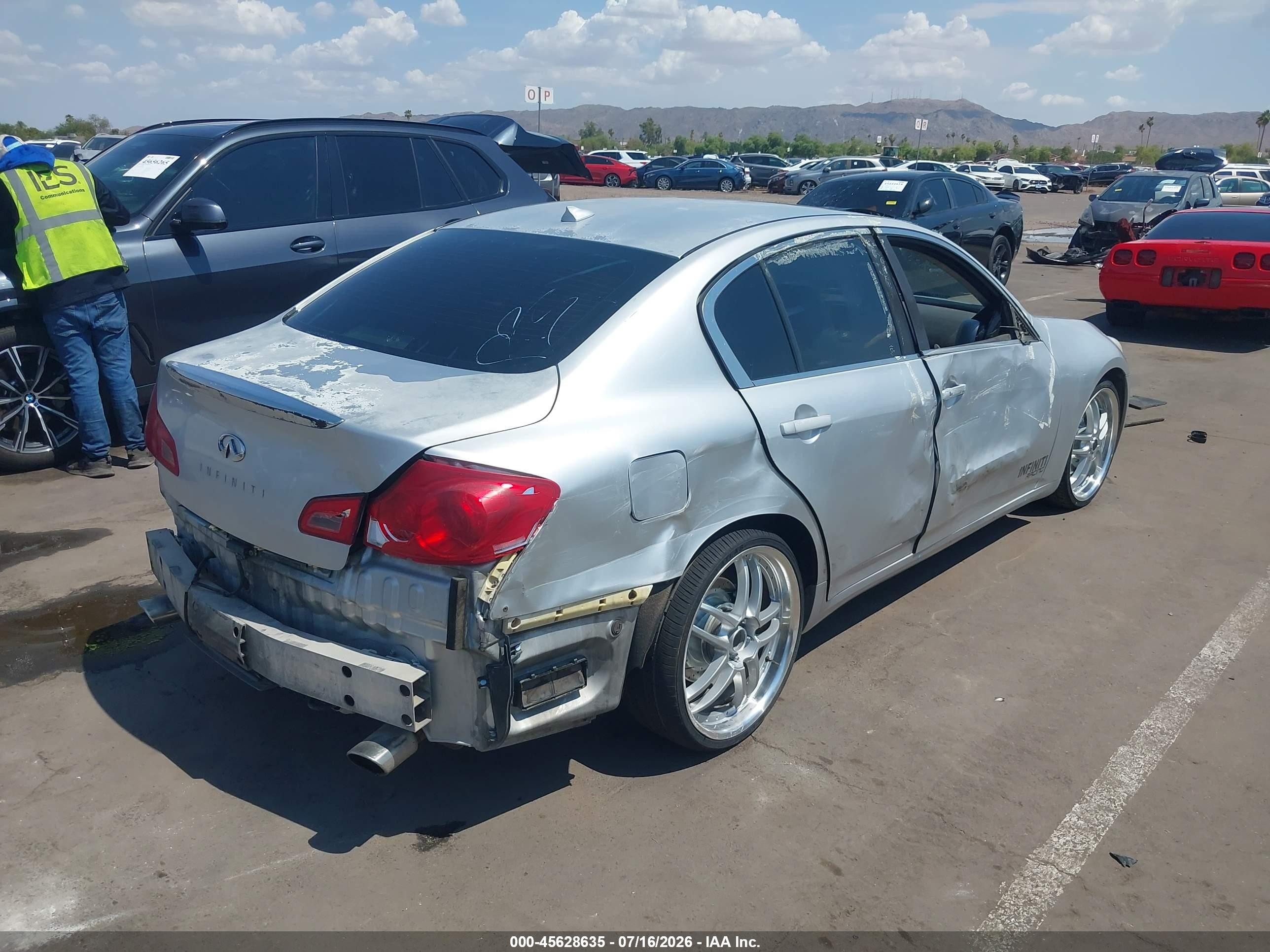 2007 Infiniti G35 Journey Silver vin: JNKBV61E27M728816