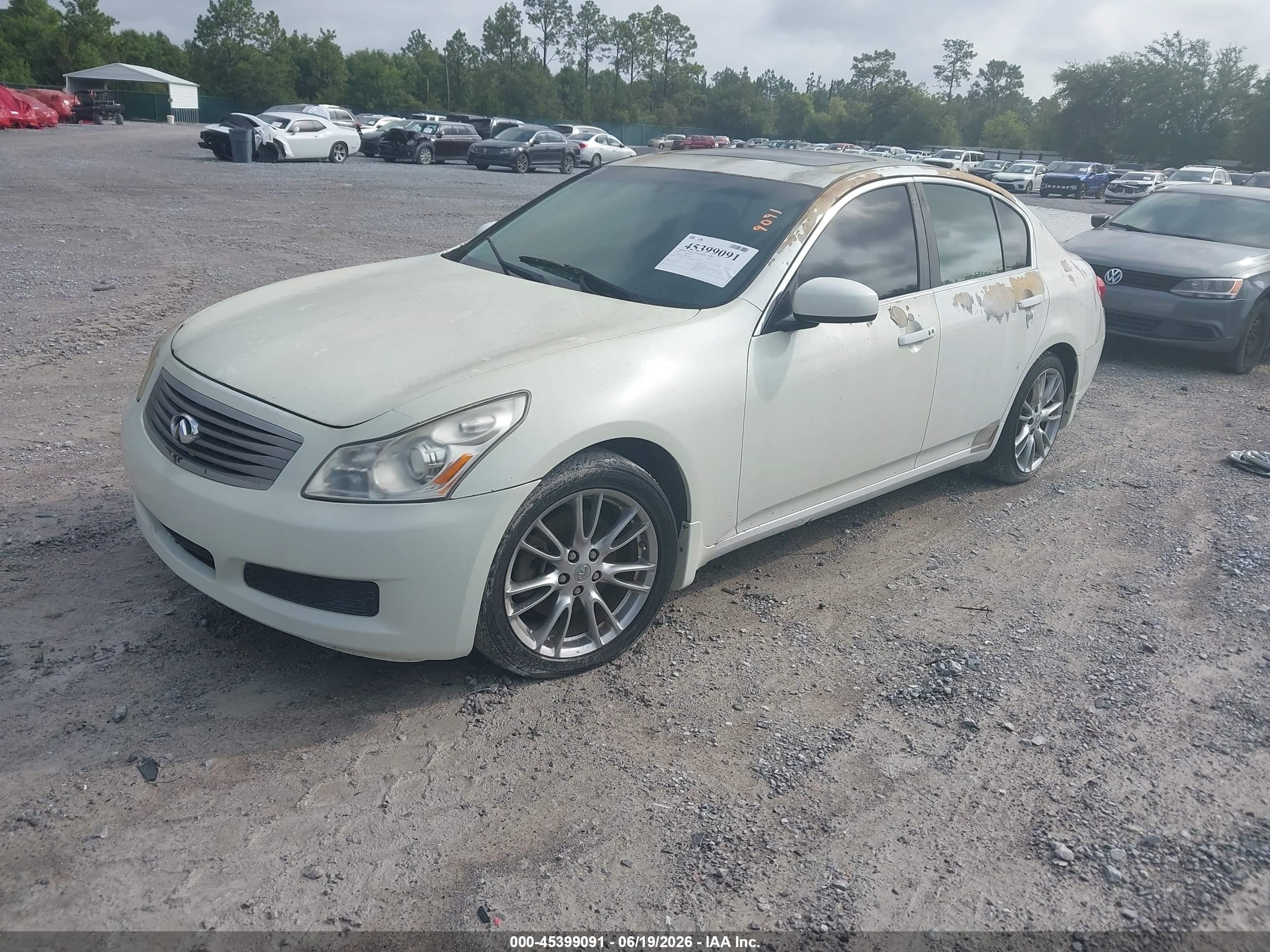 2007 Infiniti G35 Journey White vin: JNKBV61E47M706199