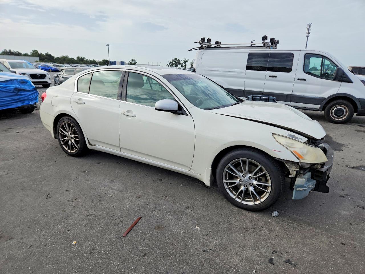2007 Infiniti G35 Base Белый vin: JNKBV61E47M713721
