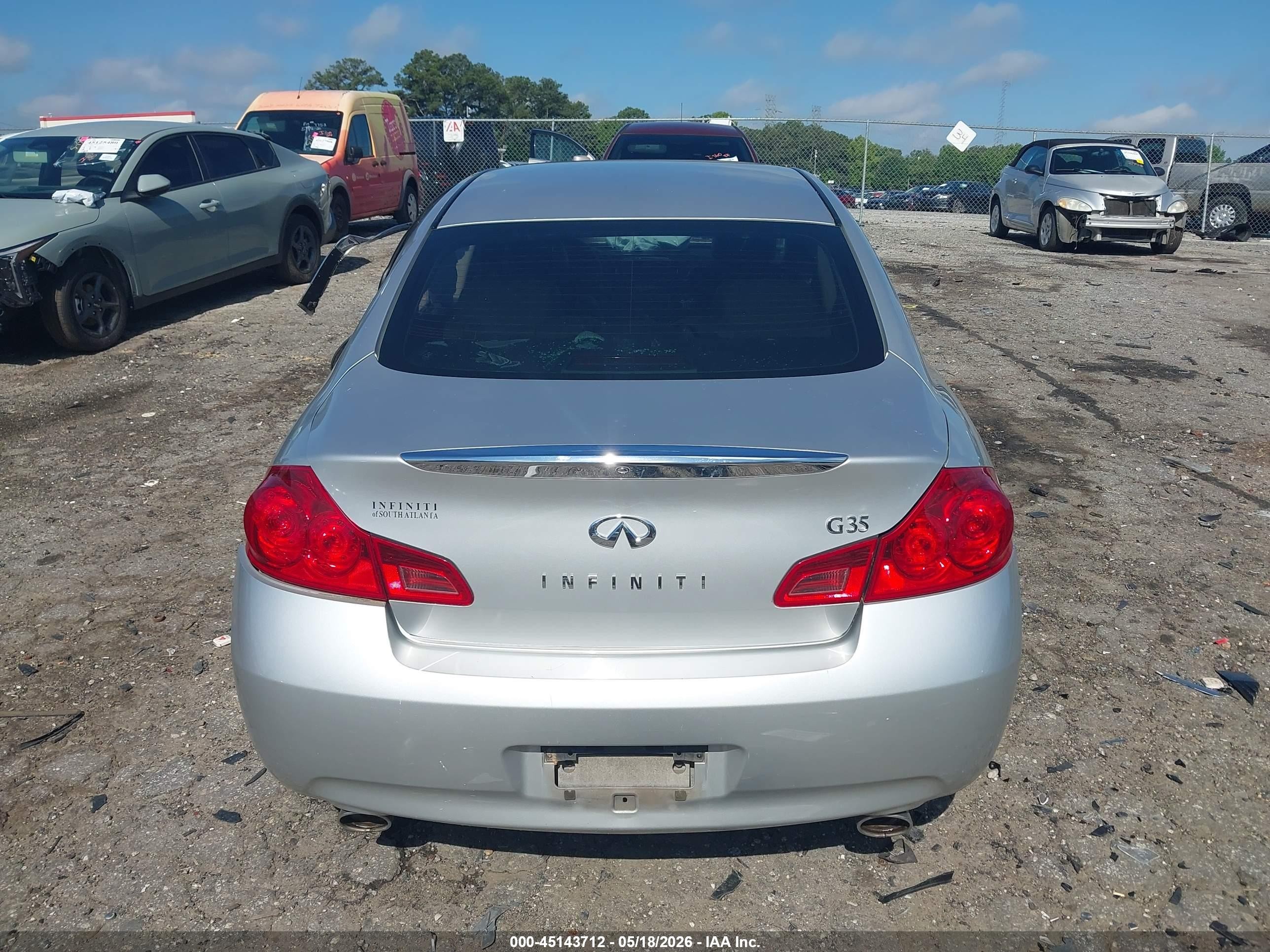 2007 Infiniti G35 Journey Silver vin: JNKBV61E47M720457