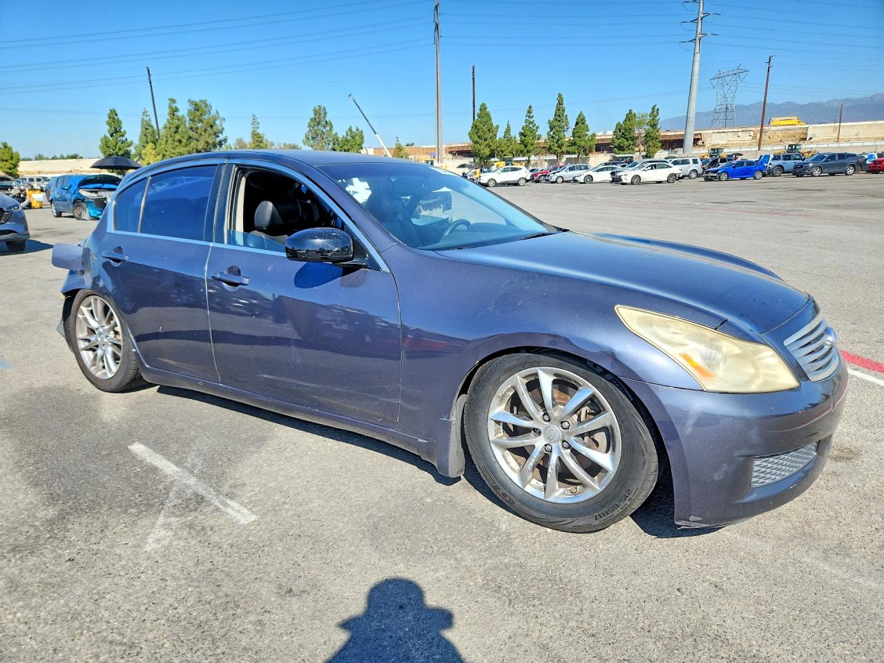 2007 Infiniti G35 Base Blue vin: JNKBV61E47M724590