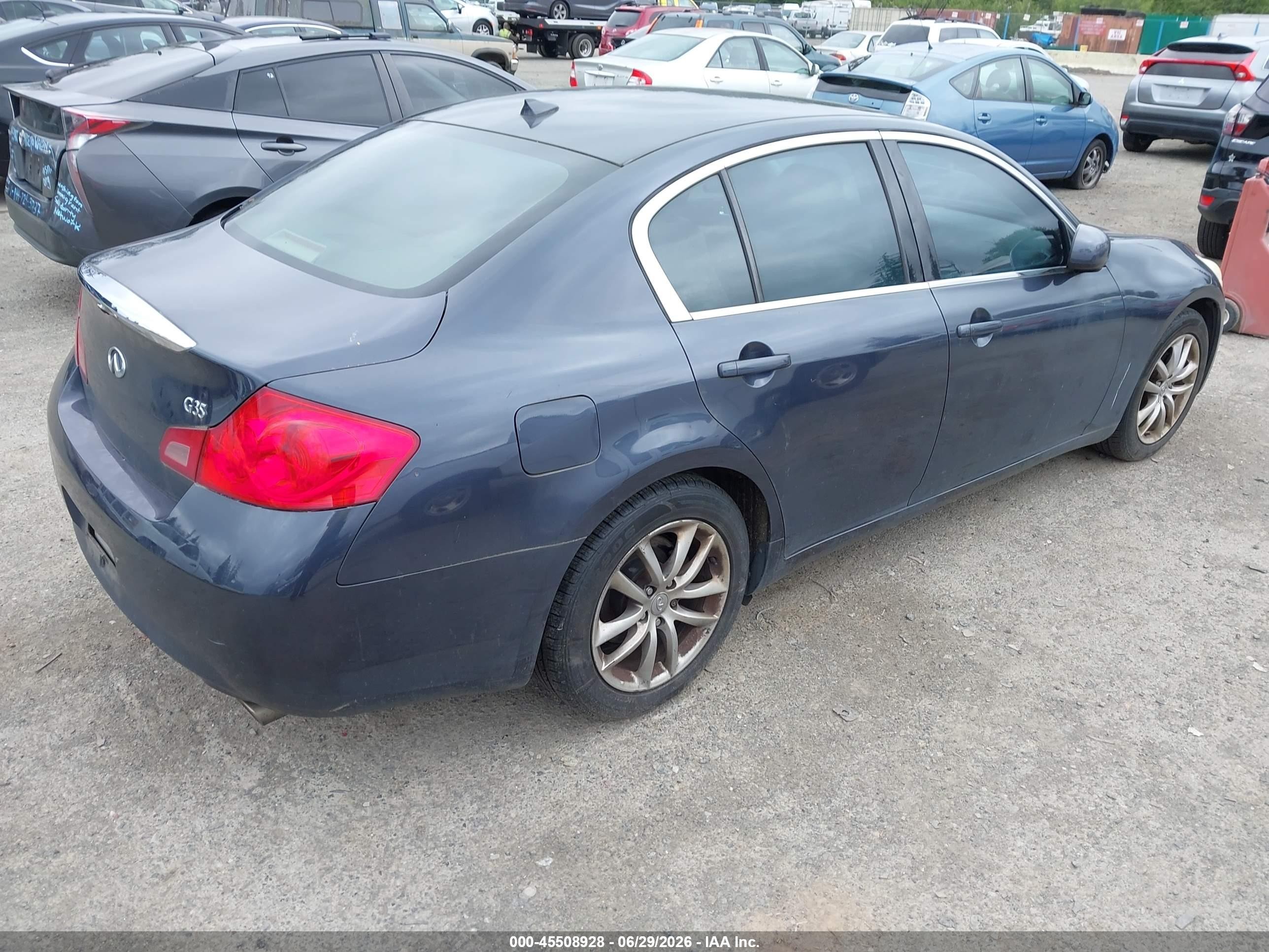 2007 Infiniti G35 Journey Blue vin: JNKBV61E47M724704