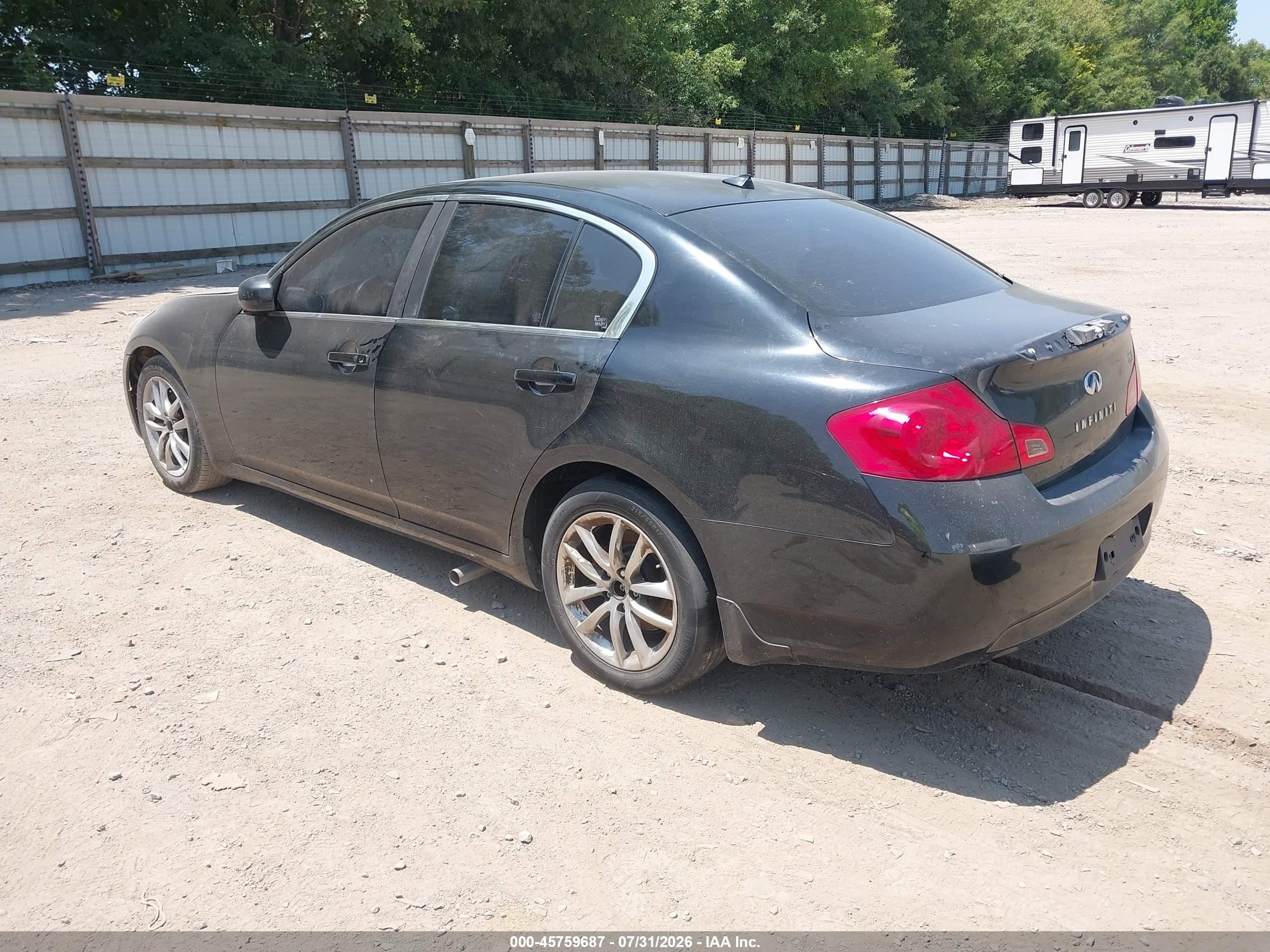 2007 Infiniti G35 Journey Black vin: JNKBV61E57M721116