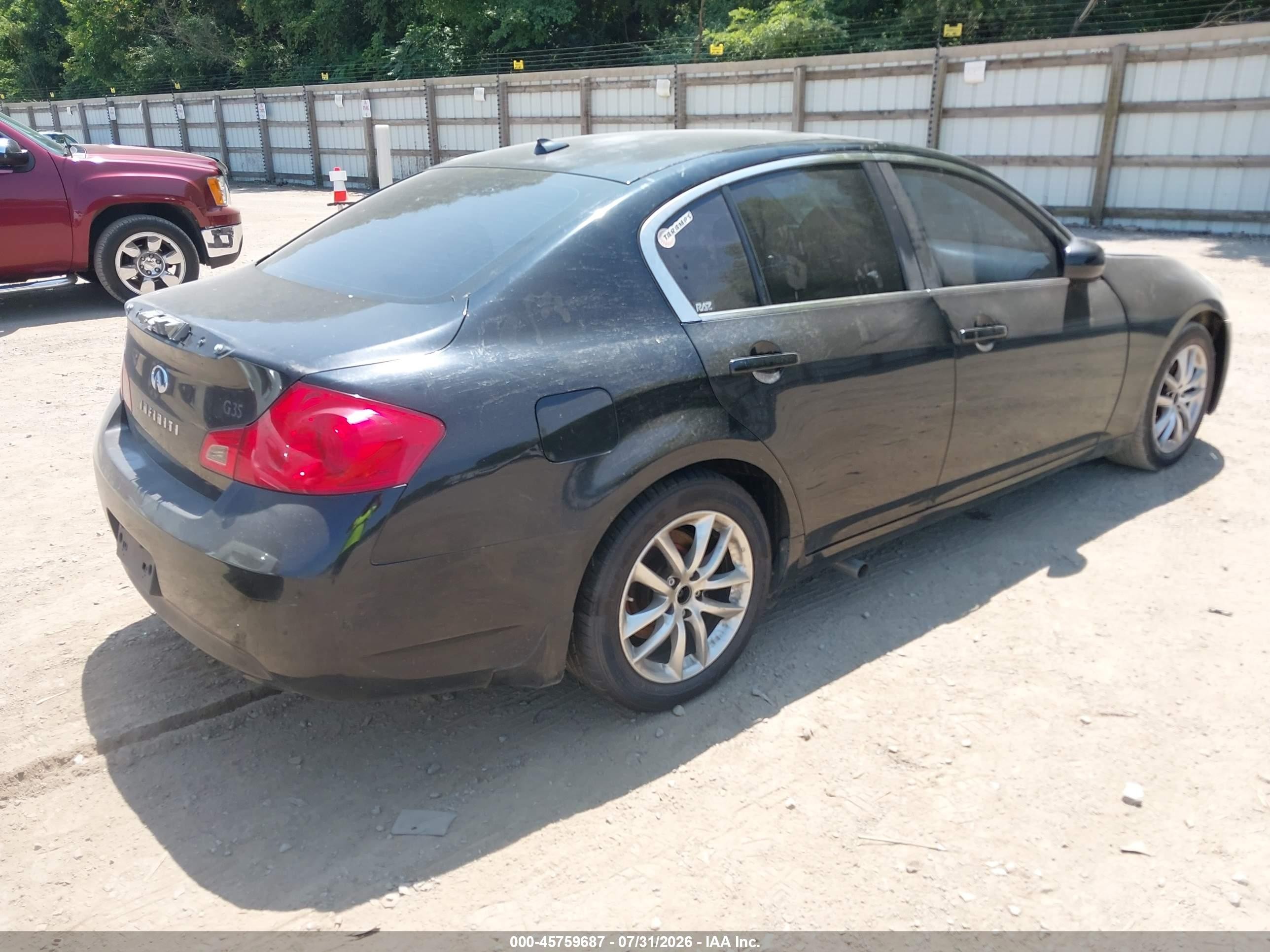 2007 Infiniti G35 Journey Black vin: JNKBV61E57M721116