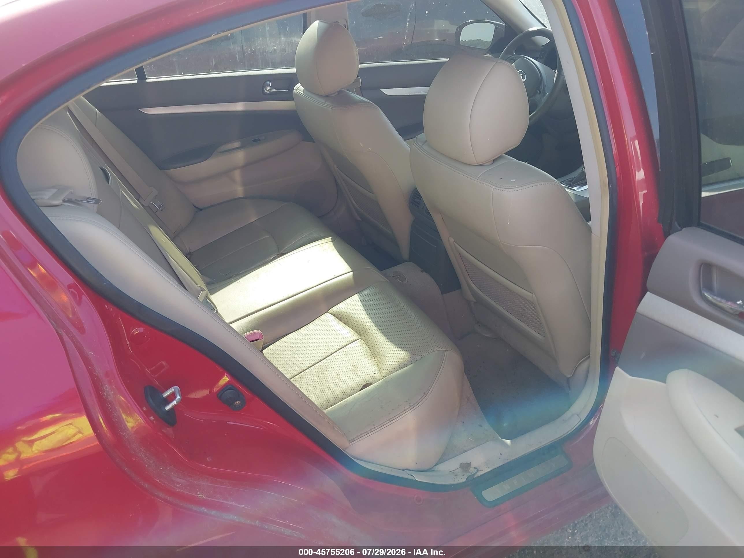 2007 Infiniti G35 Journey Red vin: JNKBV61E67M700291