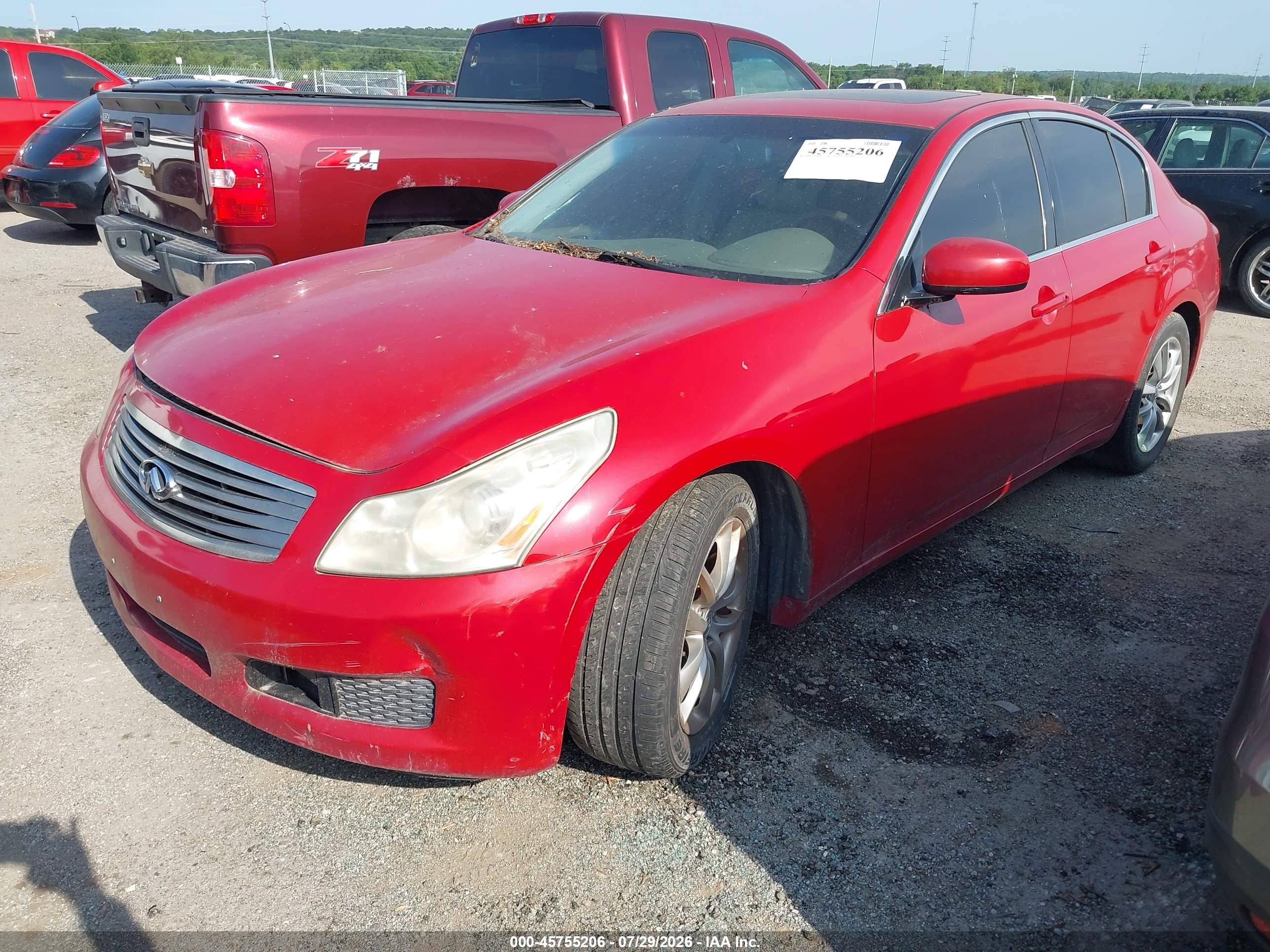 2007 Infiniti G35 Journey Red vin: JNKBV61E67M700291