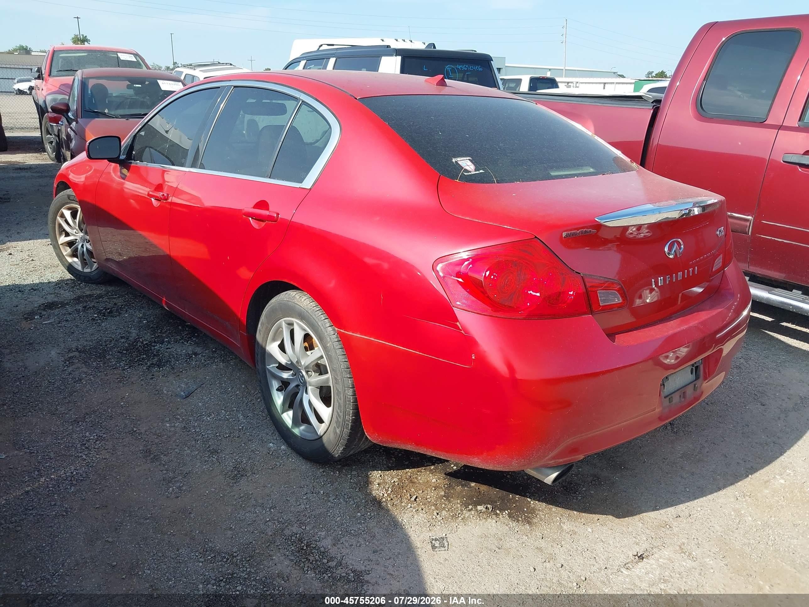 2007 Infiniti G35 Journey Red vin: JNKBV61E67M700291