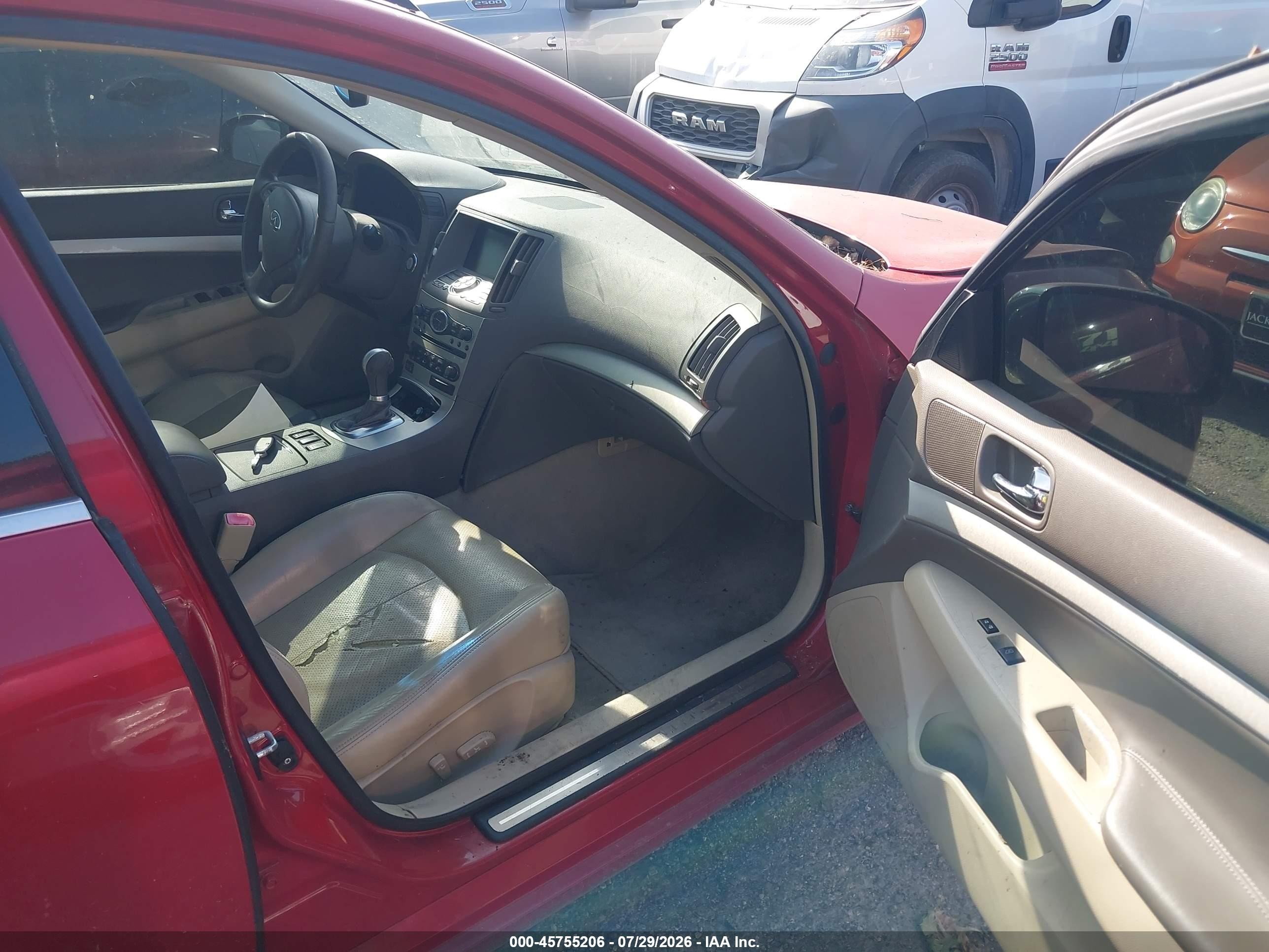 2007 Infiniti G35 Journey Red vin: JNKBV61E67M700291
