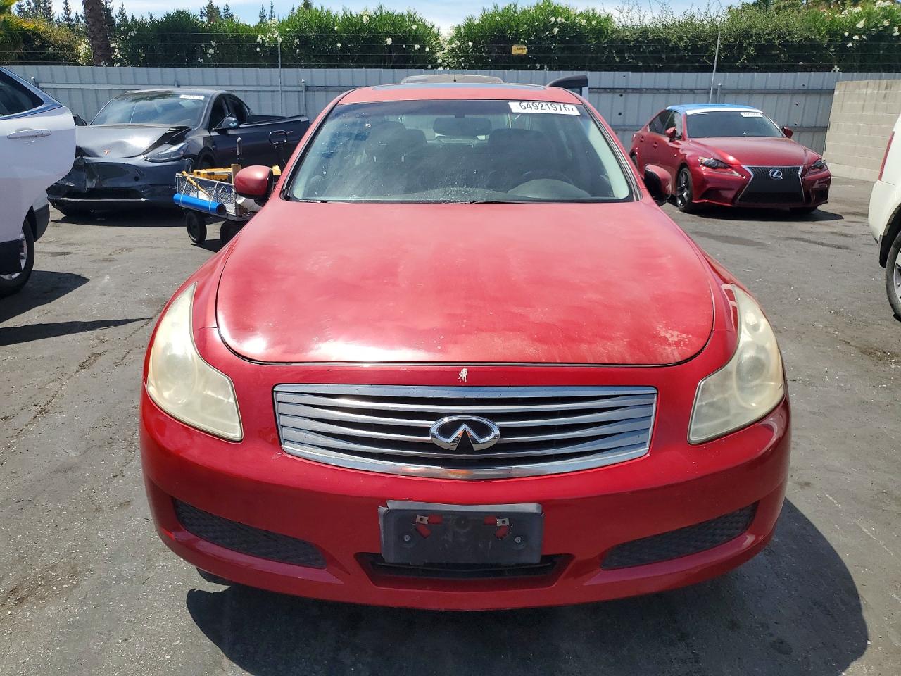 2007 Infiniti G35 Base Red vin: JNKBV61E67M709735