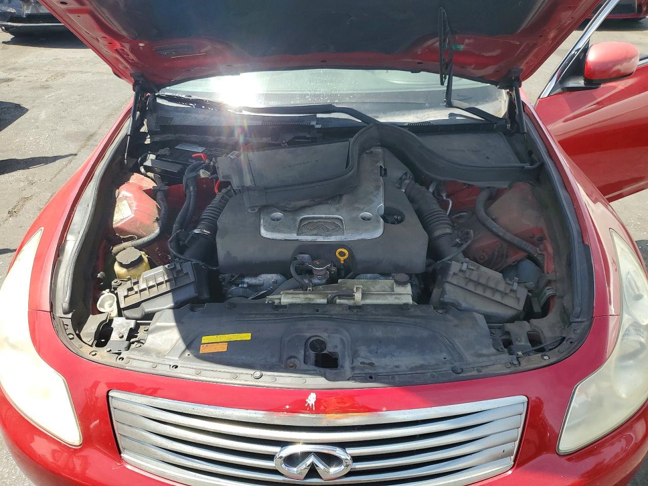 2007 Infiniti G35 Base Red vin: JNKBV61E67M709735