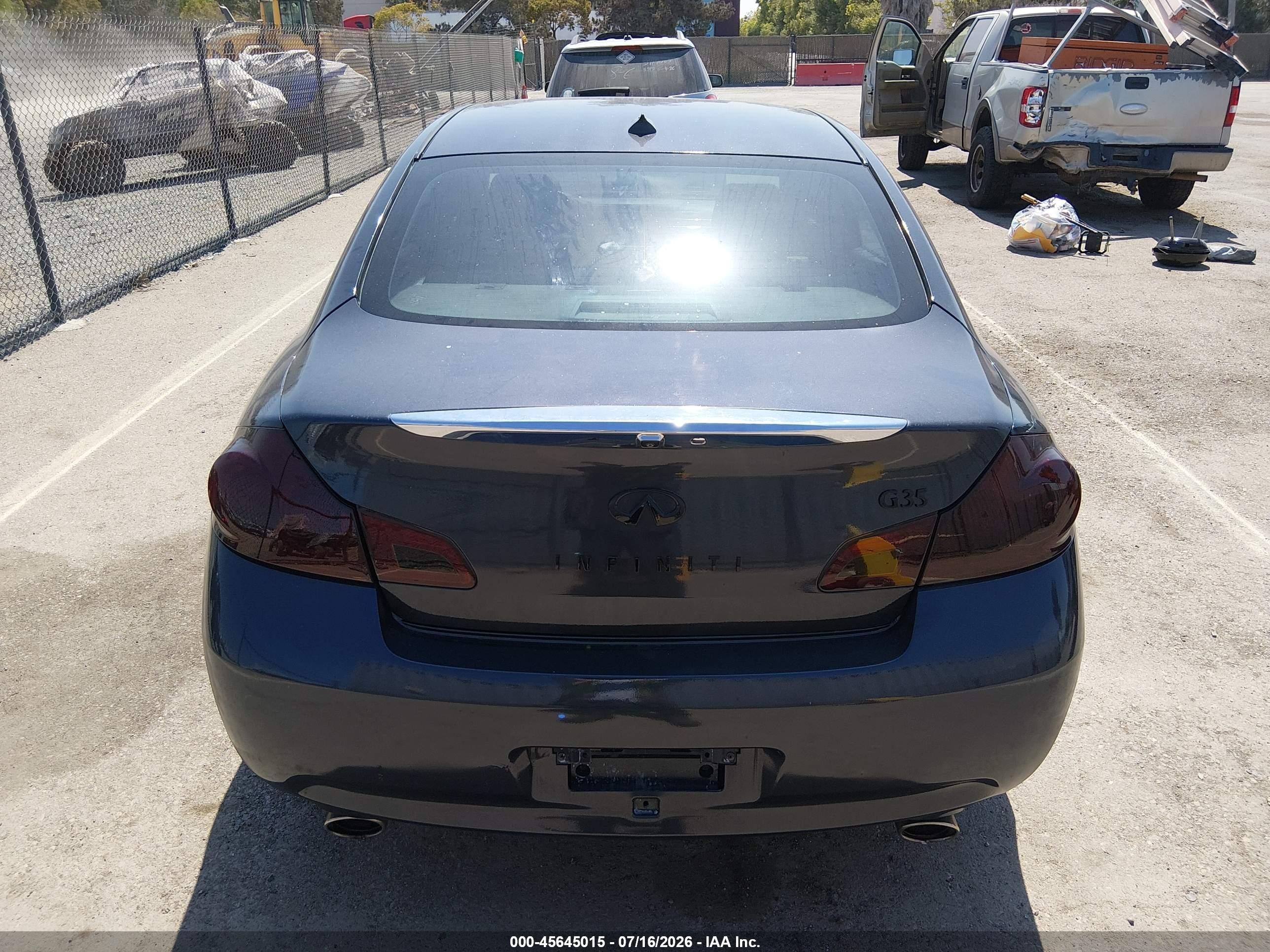 2007 Infiniti G35 Journey Black vin: JNKBV61E67M717723