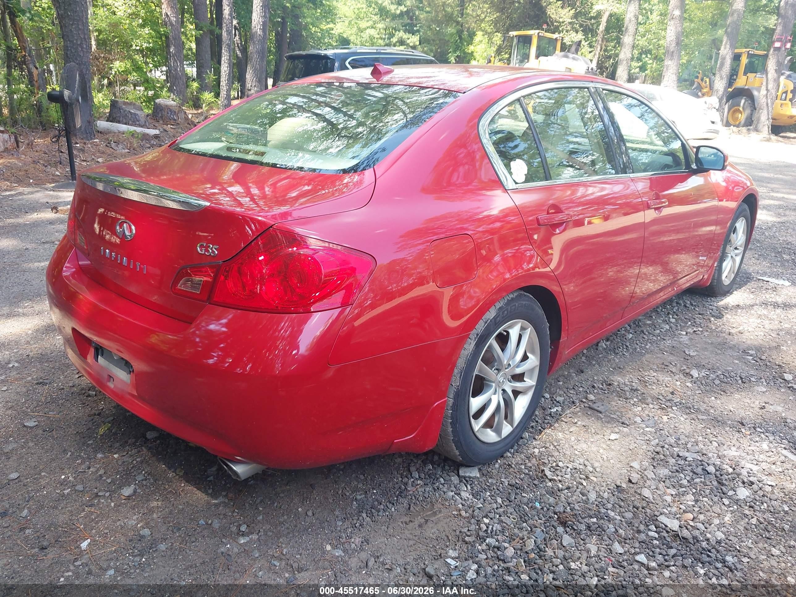 2008 Infiniti G35 Journey Red vin: JNKBV61E68M211598