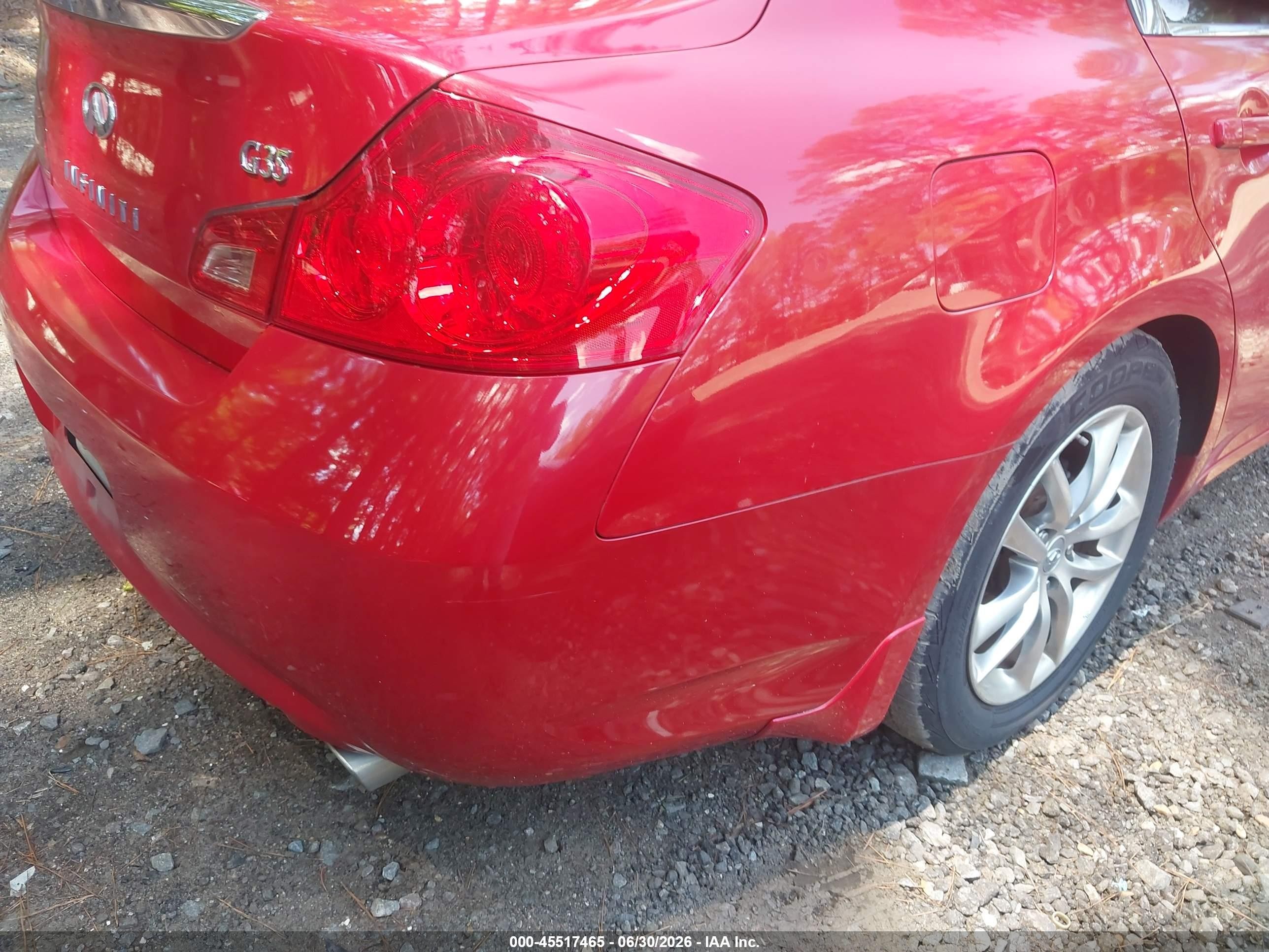 2008 Infiniti G35 Journey Red vin: JNKBV61E68M211598