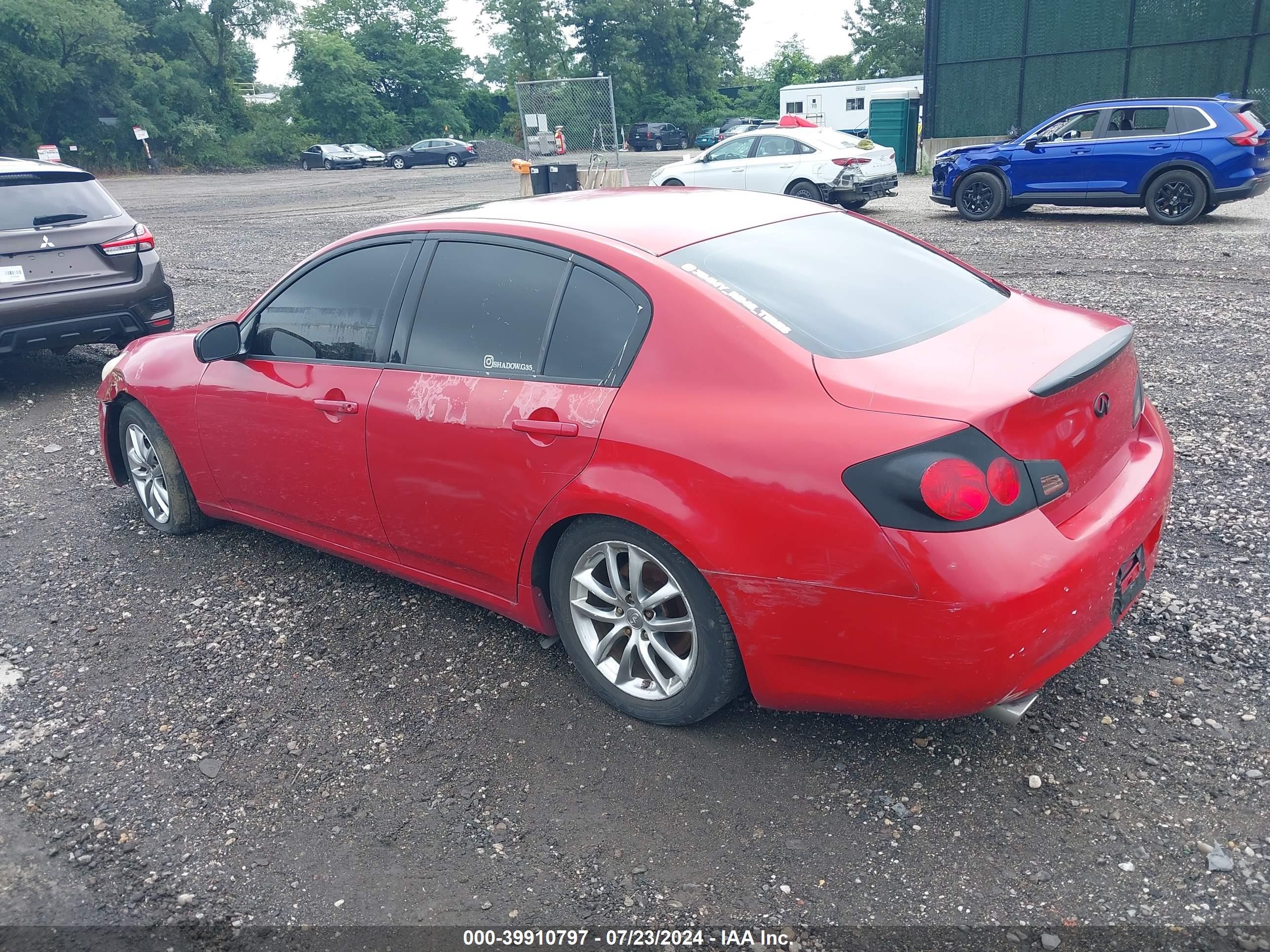 2007 Infiniti G35 Journey Red vin: JNKBV61E77M710618