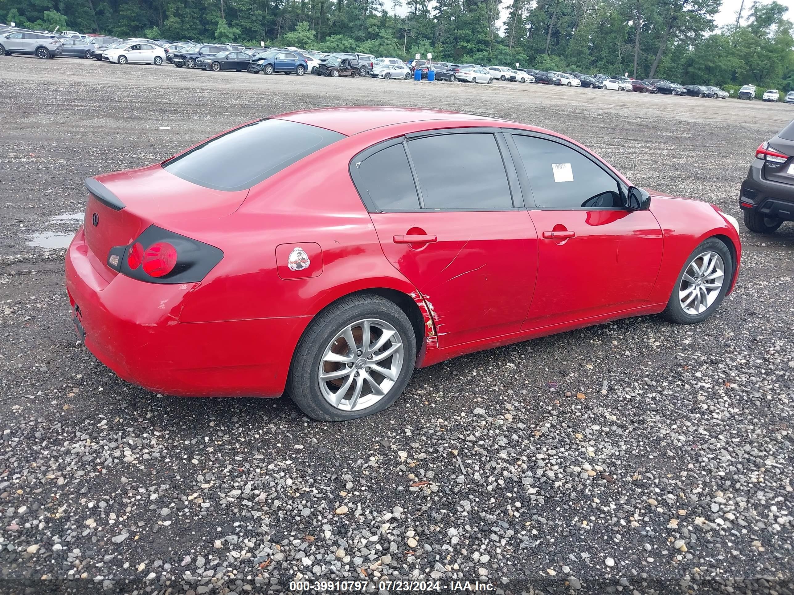 2007 Infiniti G35 Journey Red vin: JNKBV61E77M710618