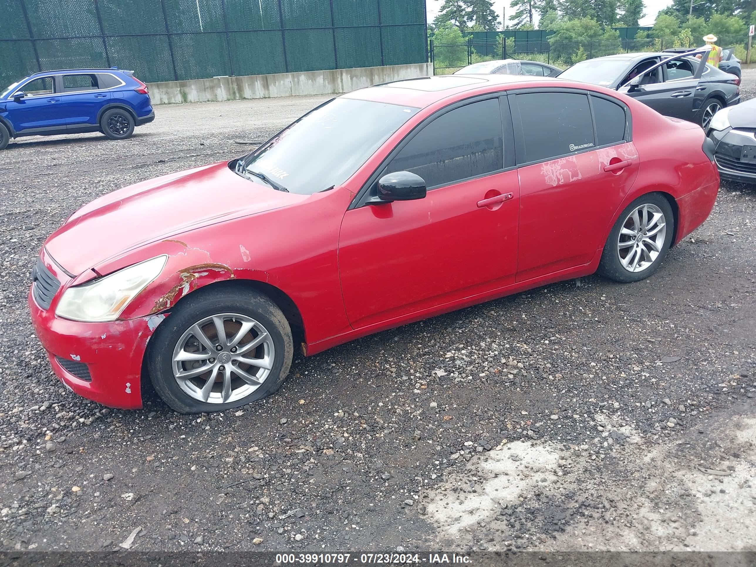 2007 Infiniti G35 Journey Red vin: JNKBV61E77M710618