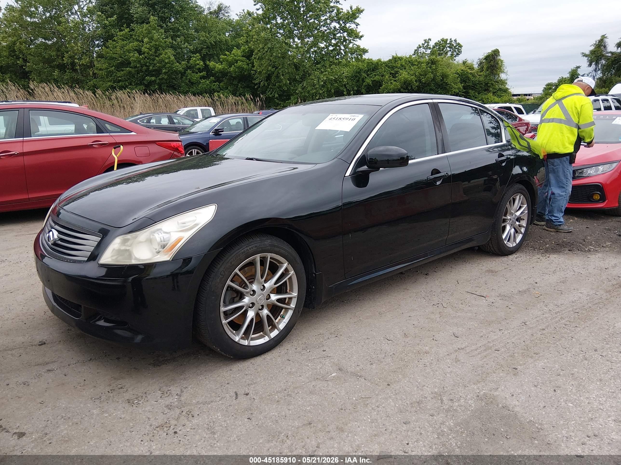 2007 Infiniti G35 Sport Black vin: JNKBV61E77M720906