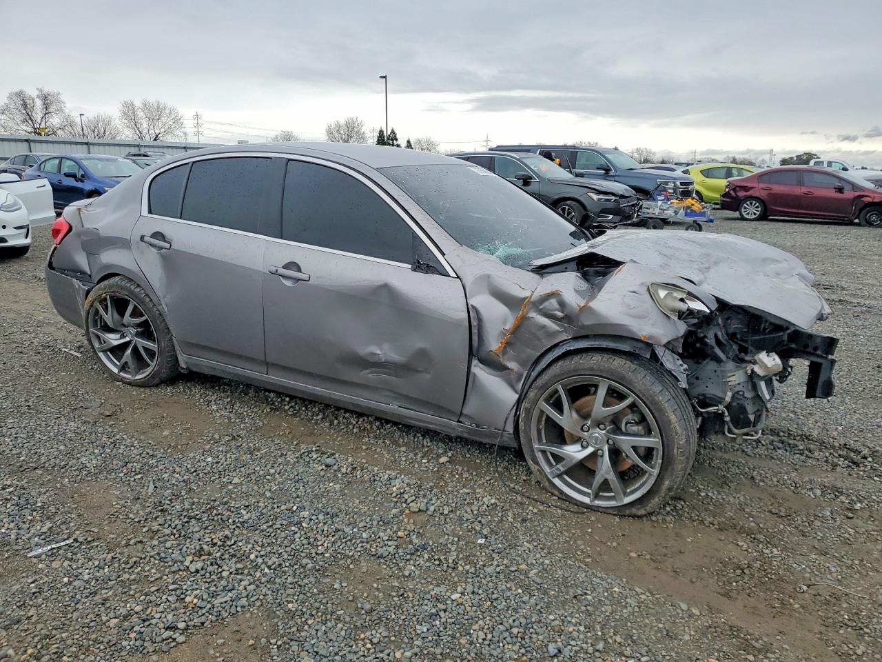 2007 Infiniti G35 Base Gray vin: JNKBV61E77M726396
