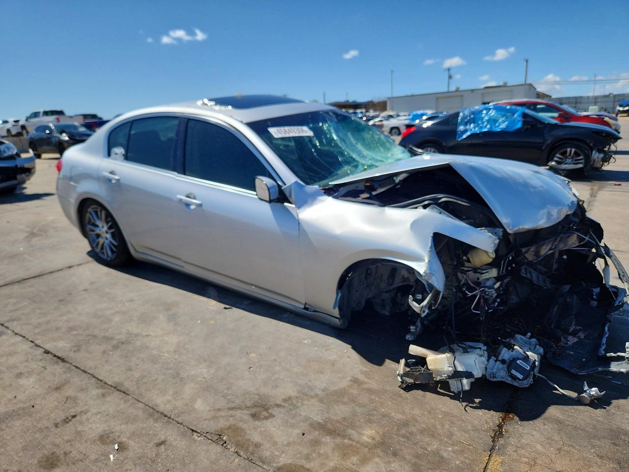 2007 Infiniti G35 Base Silver vin: JNKBV61E87M712636