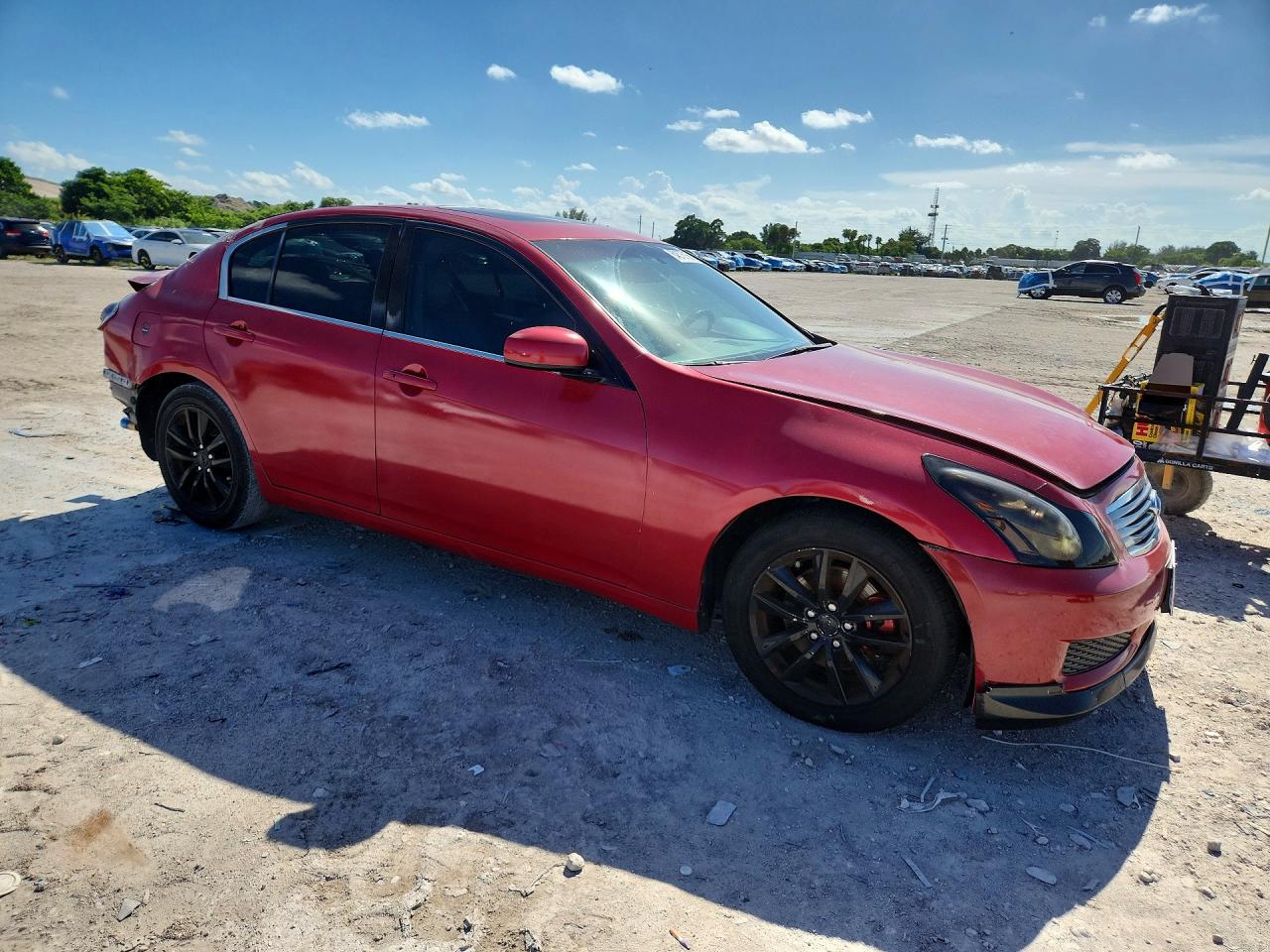 2007 Infiniti G35 Base Red vin: JNKBV61E97M715061