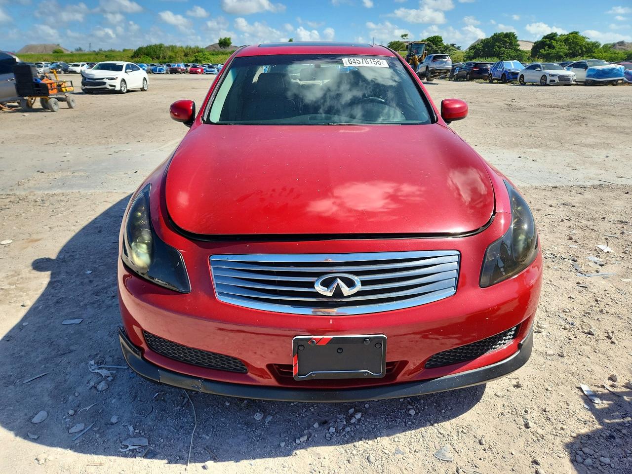 2007 Infiniti G35 Base Red vin: JNKBV61E97M715061